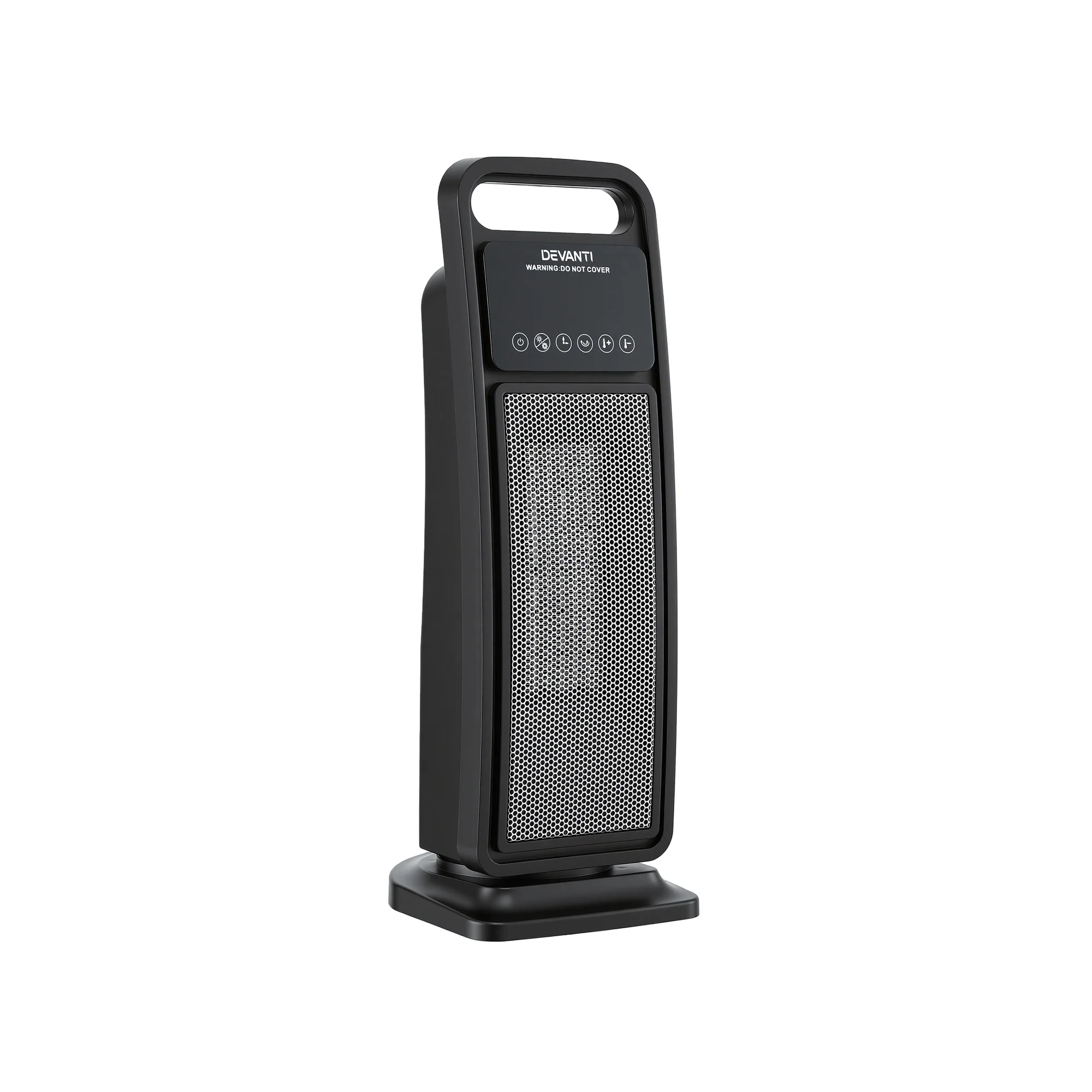Devanti 2000W Ceramic Tower Heater Space Heaters Indoor Oscillating Black - Image 4