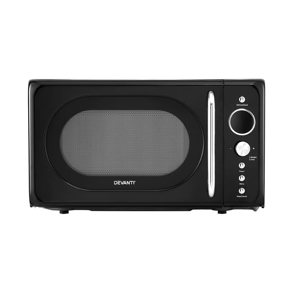 Devanti 20L Microwave Oven 700W (Black) - Image 3