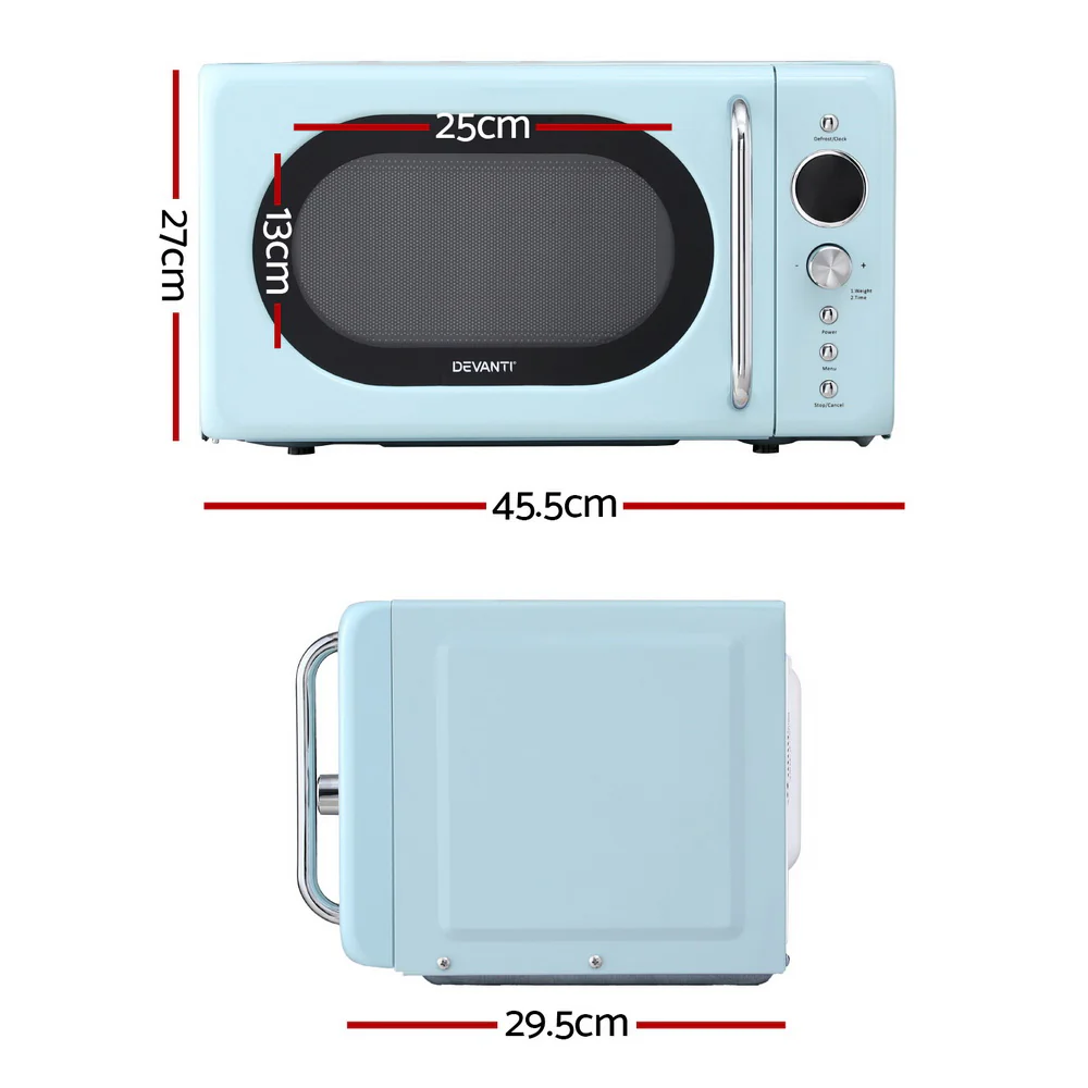 Devanti 20L Microwave Oven 700W (Blue) - Image 2