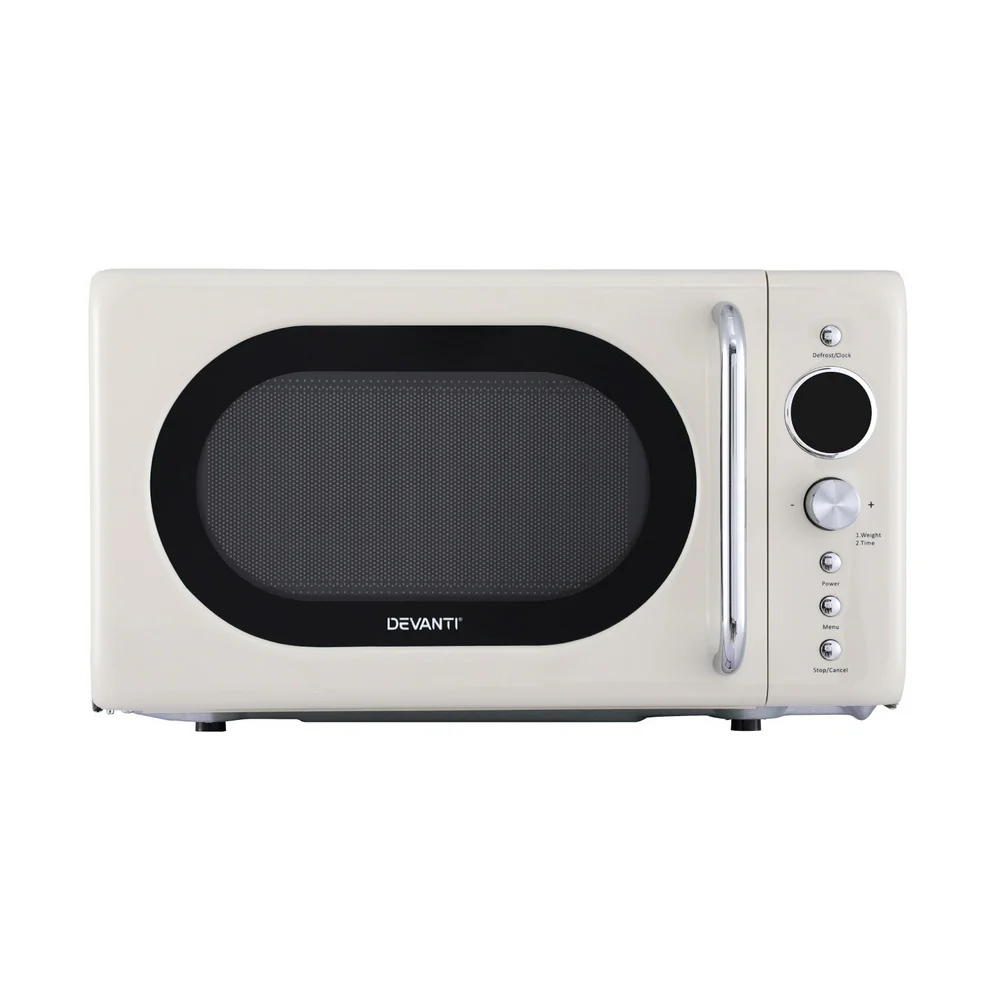 Devanti 20L Microwave Oven 700W (Cream) - Image 3