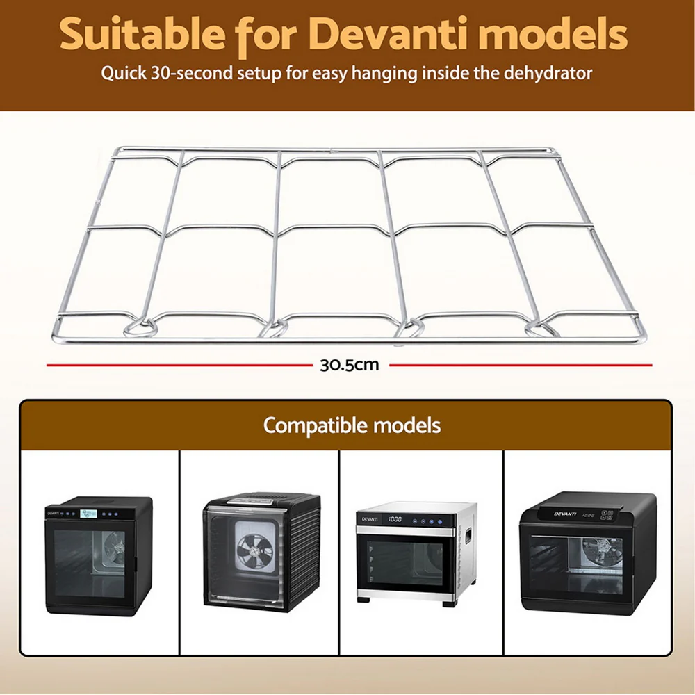 Devanti 304 Stainless Steel Hanging Rack Accessory for Food Dehydrator - Image 5