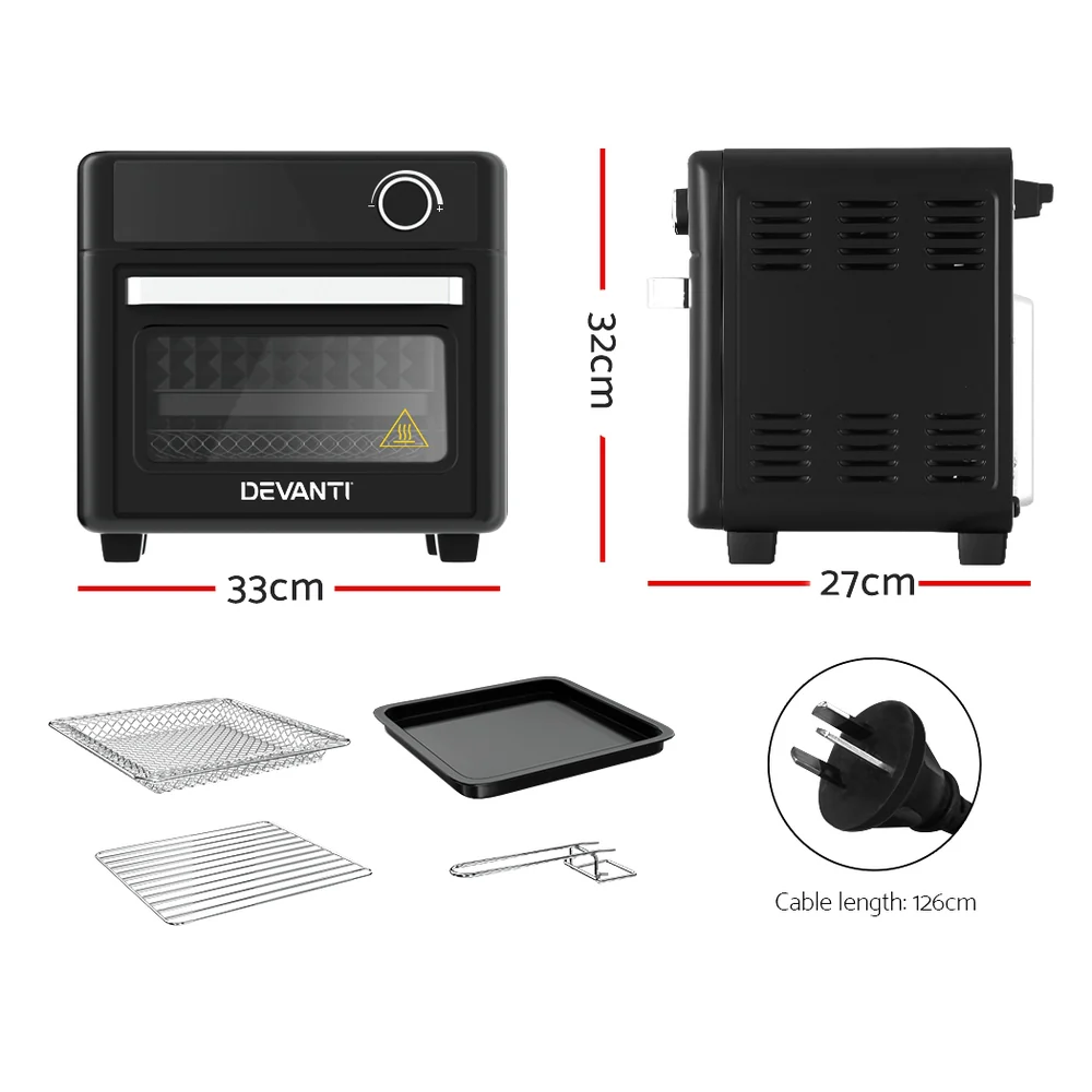 Devanti Air Fryer 15L LCD Fryers Oven - Image 2