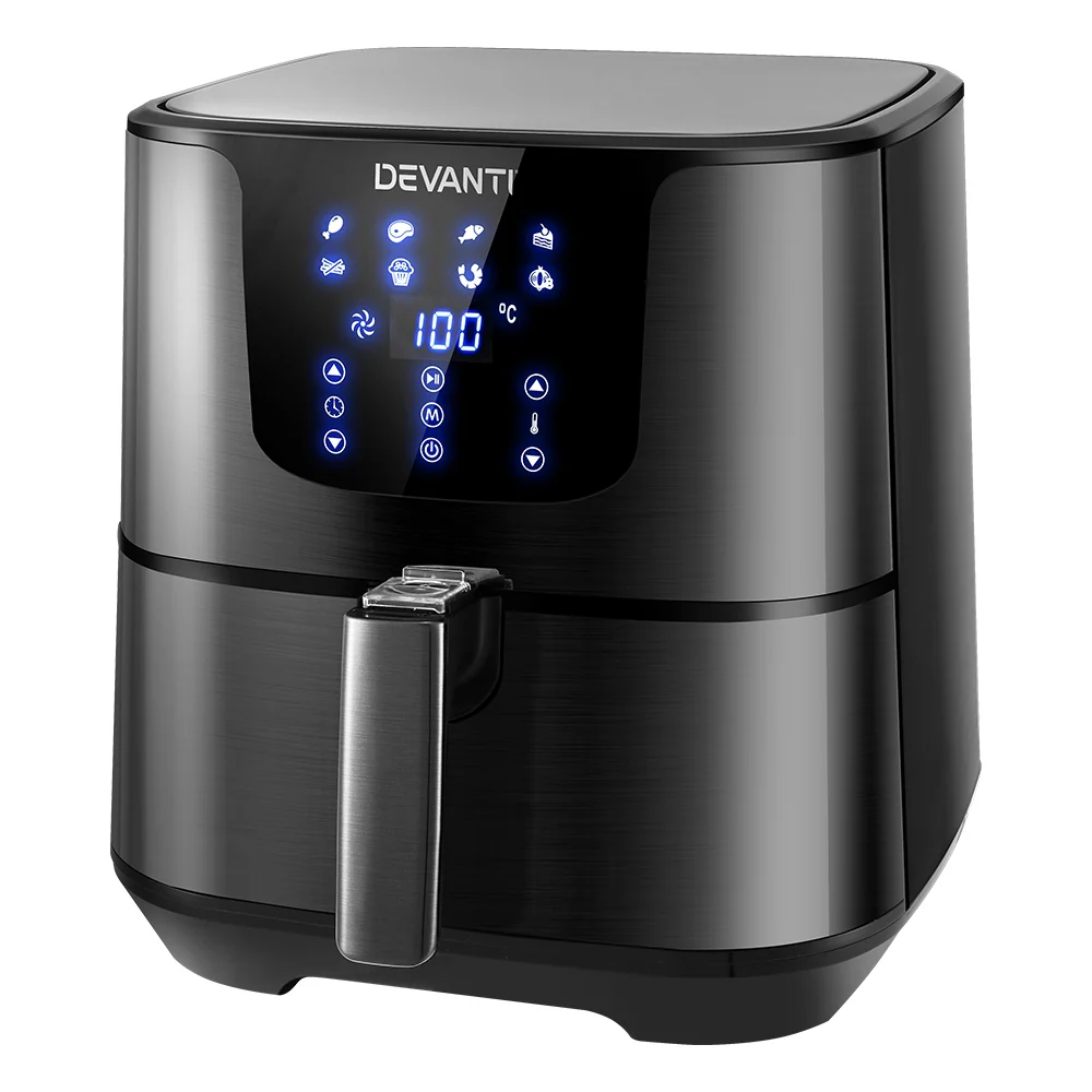 Devanti Air Fryer 7L LCD Fryers (Black) - Image 3