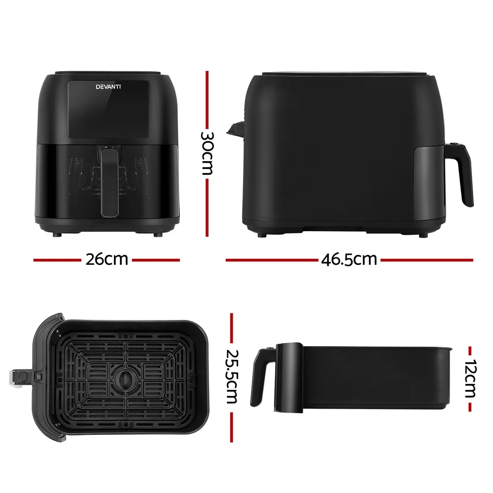 Devanti Air Fryer 8L LCD Fryers - Image 2