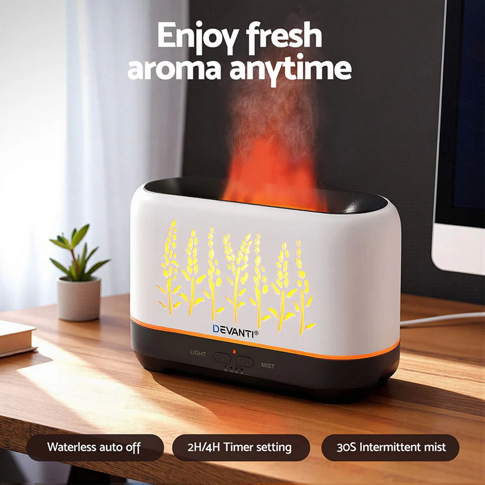 Devanti Aroma Diffuser Aromatherapy Flame 200ml - Image 5