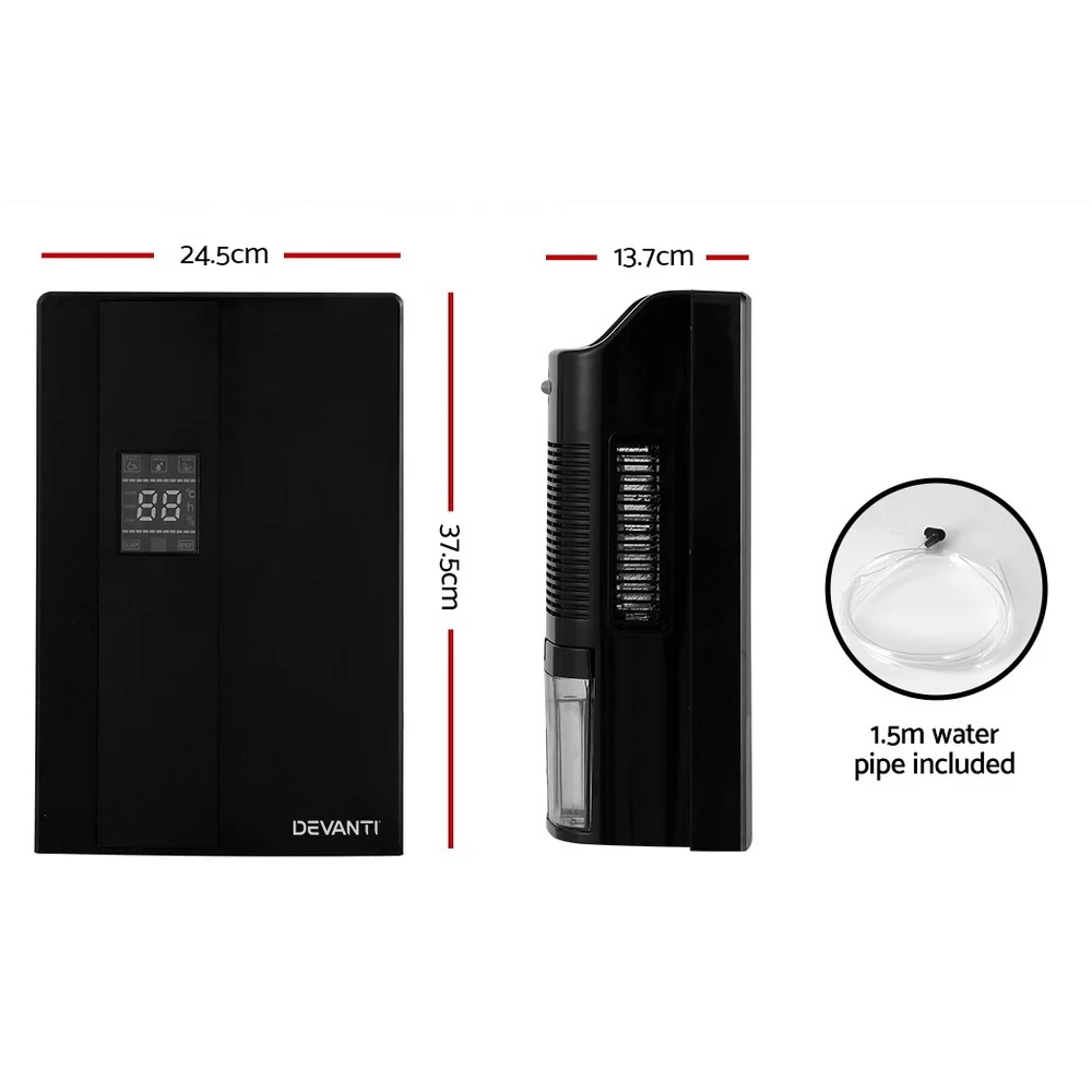Devanti Dehumidifier 2L Air Purifier (Black) - Image 2