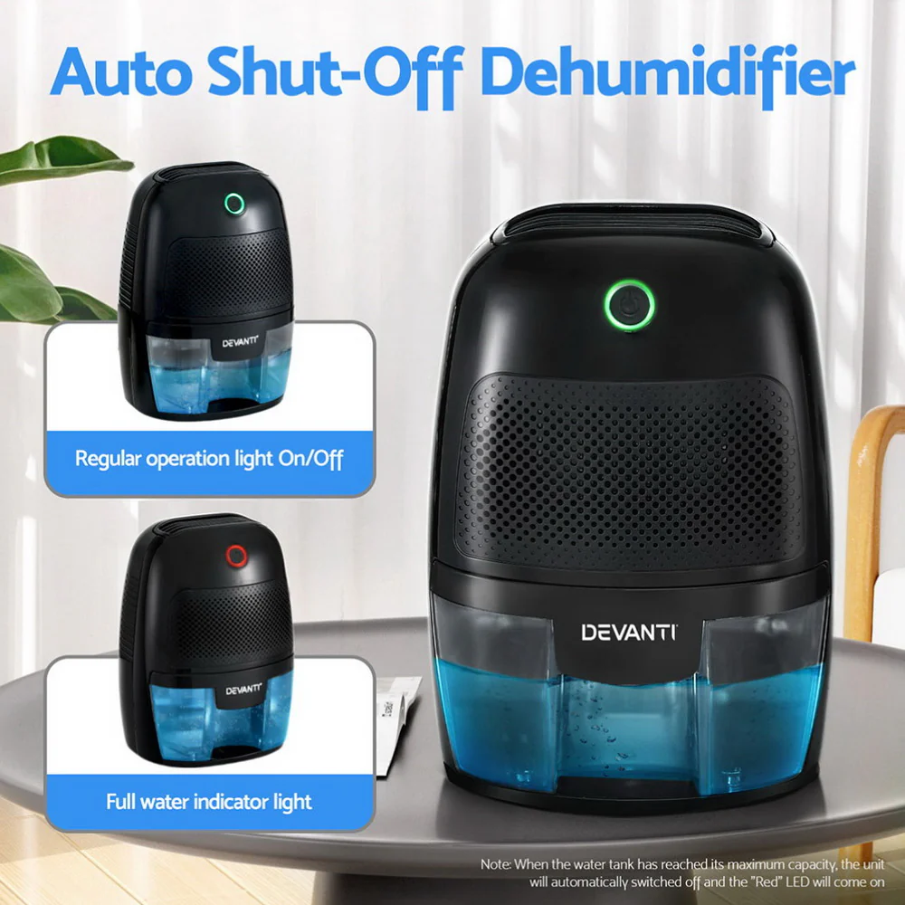 Devanti Dehumidifier 600ML Air Purifier (Black) - Image 4