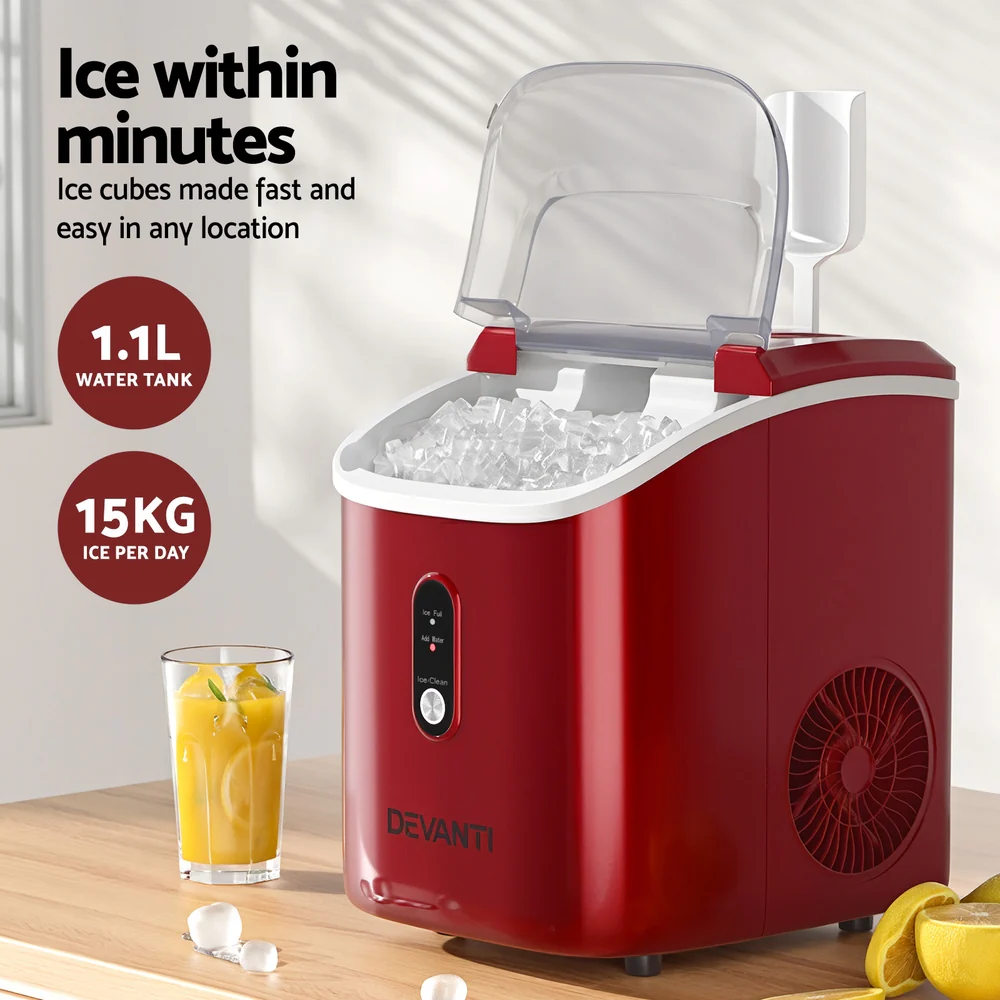 Devanti Ice Maker Machine 15kg Nugget Chewable Ice Cube - Image 4