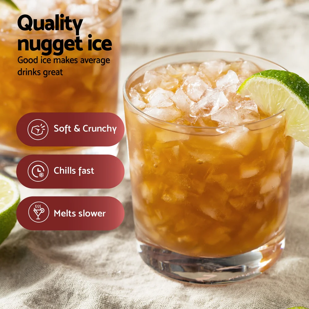 Devanti Ice Maker Machine 15kg Nugget Chewable Ice Cube - Image 5