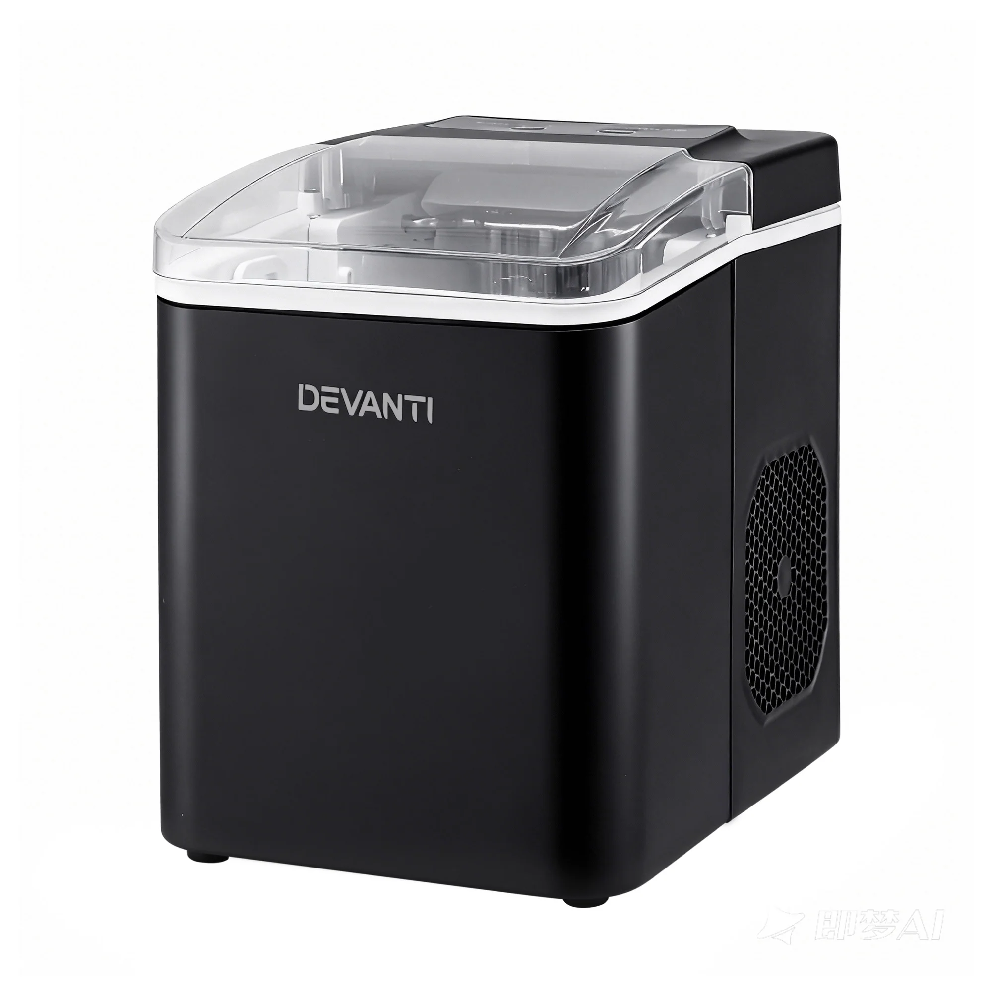 Devanti Ice Maker Machine Portable 12kg Countertop with Self-cleaning 1.2L (Black) - Image 3
