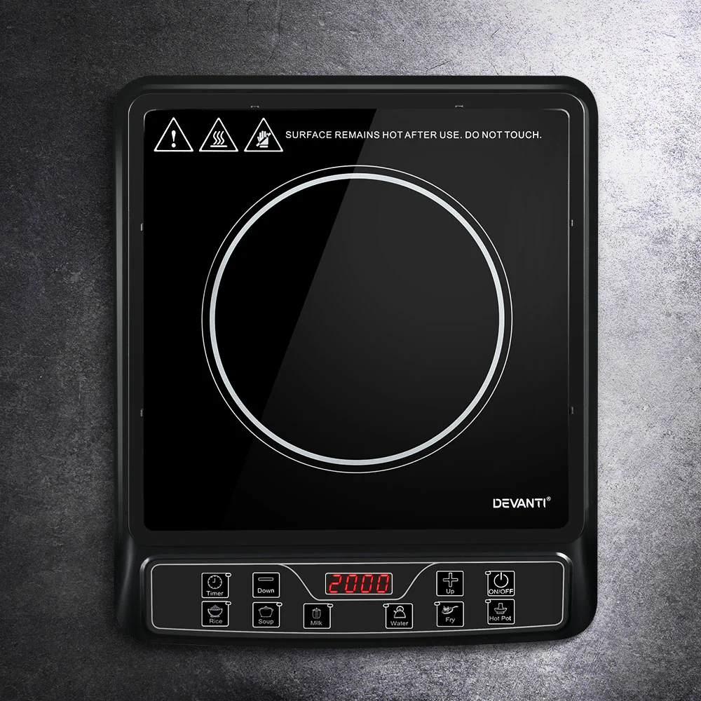 Devanti Induction Cooktop 30cm Portable Cooker - Image 2