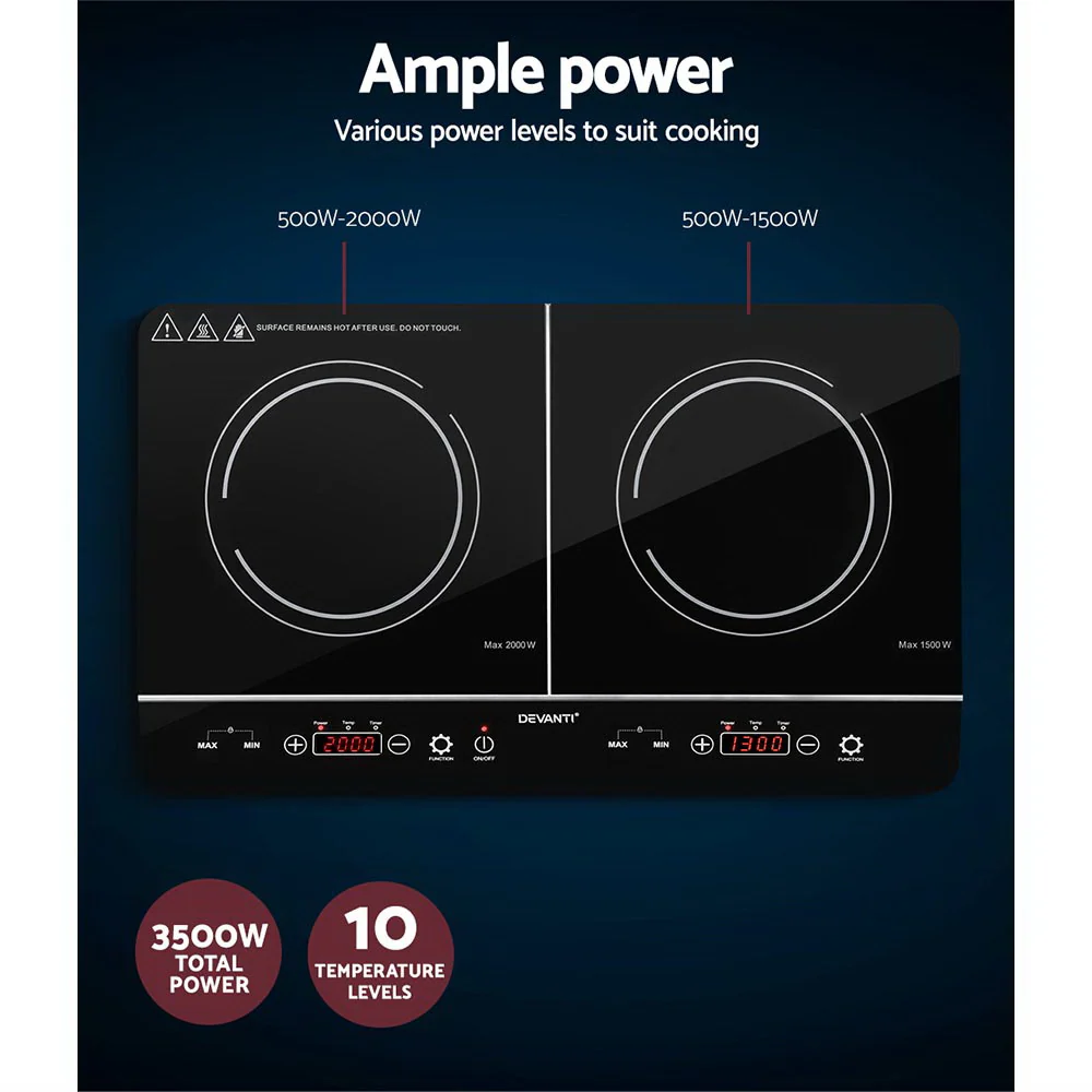 Devanti Induction Cooktop 60cm Portable Cooker - Image 5