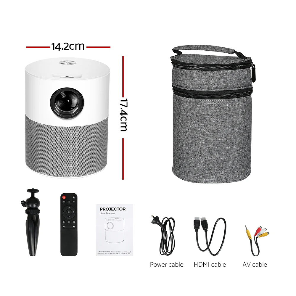 Devanti Portable Mini Video Projector 1080P Wifi Home Theater HDMI Carry Bag - Image 3