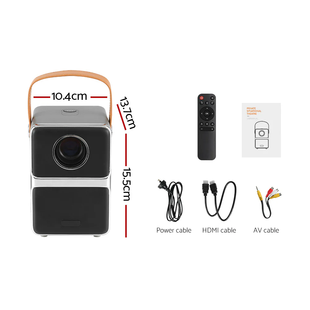 Devanti Portable Mini Video Projector 4K Wifi Home Theater HDMI Support 1080P - Image 3