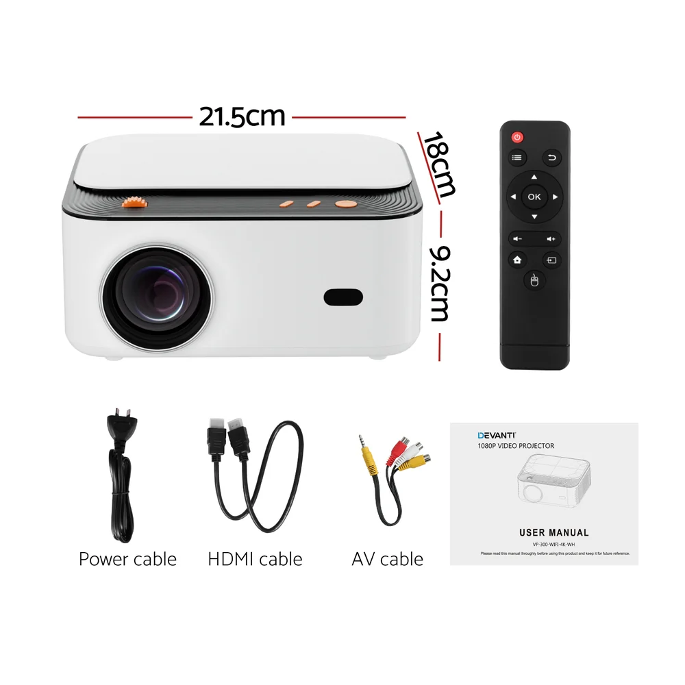 Devanti Video Project 4K 1080P Android 5G Wifi Home Cinema - Image 3