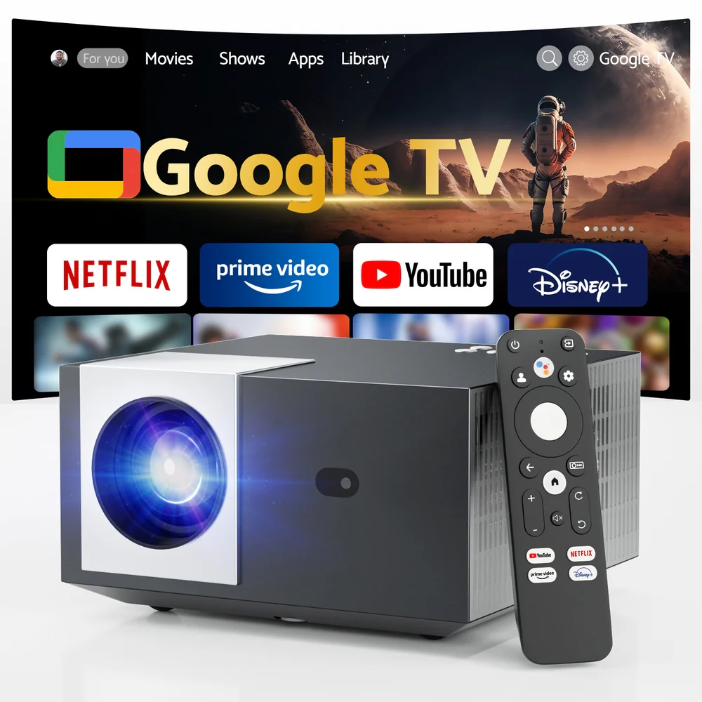Devanti Video Project 4K 1080P Official Google TV 5G Wifi Home Cinema - Image 2