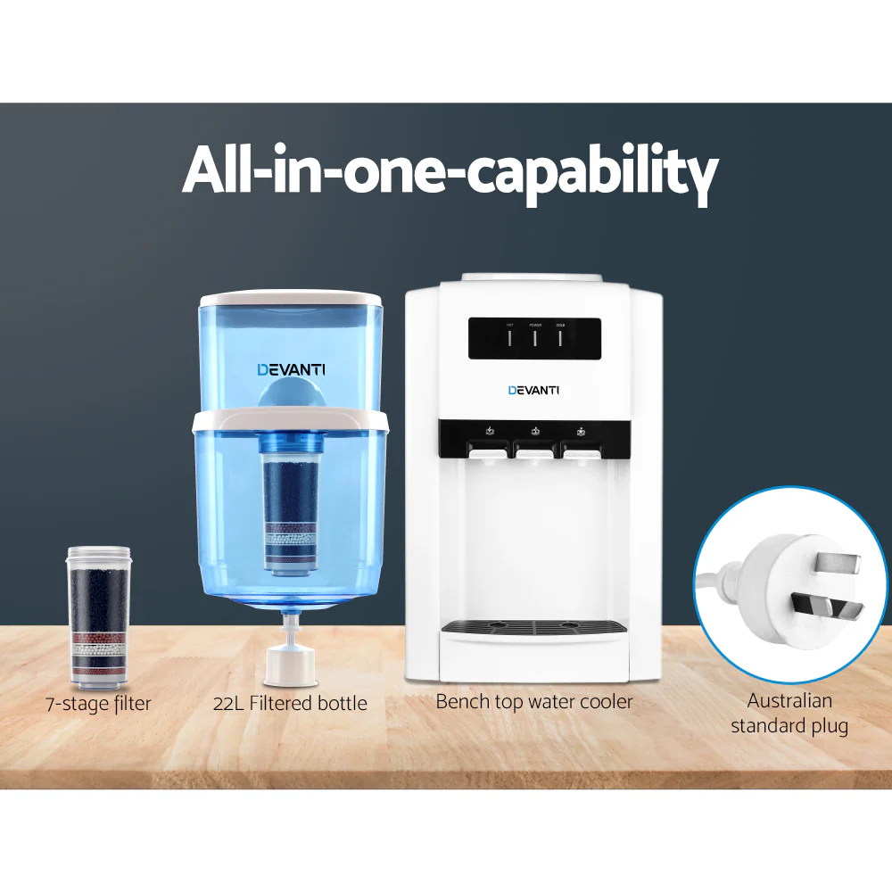 Devanti Water Cooler Dispenser Bench Top 22L - Image 4