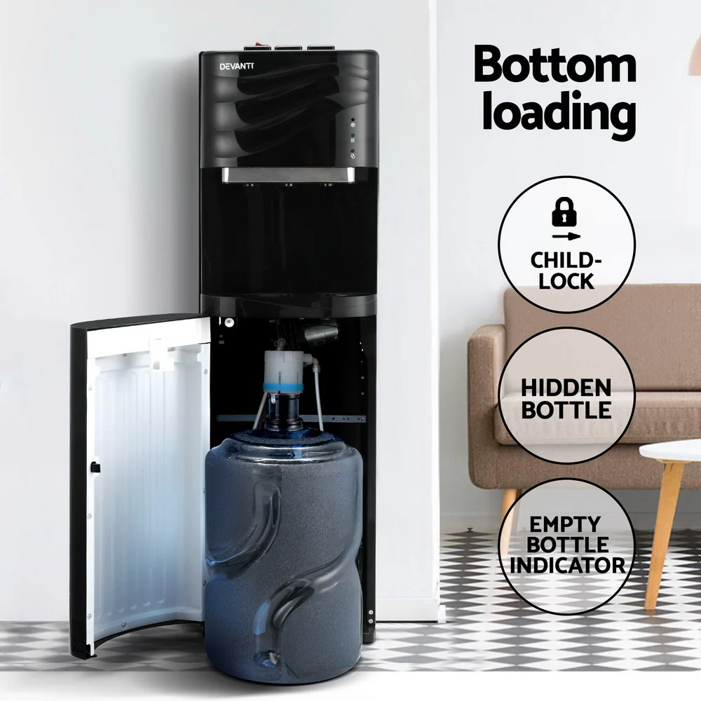 Devanti Water Cooler Dispenser Bottom Load Black - Image 4