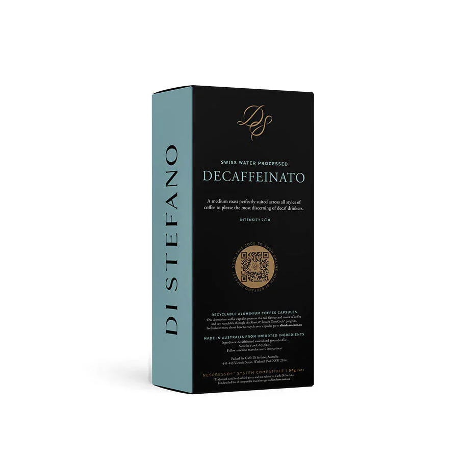 Di Stefano Decaf Coffee Capsules Nespresso Pods 10 Pack 54g (Decaffeinato) - Image 2