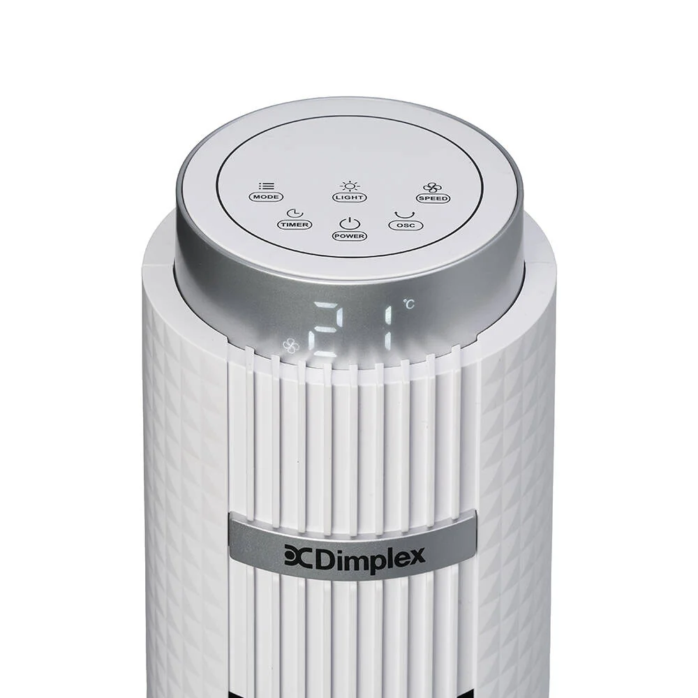 Dimplex Digital Tower Fan with Night Light 93cm (White) - Image 2