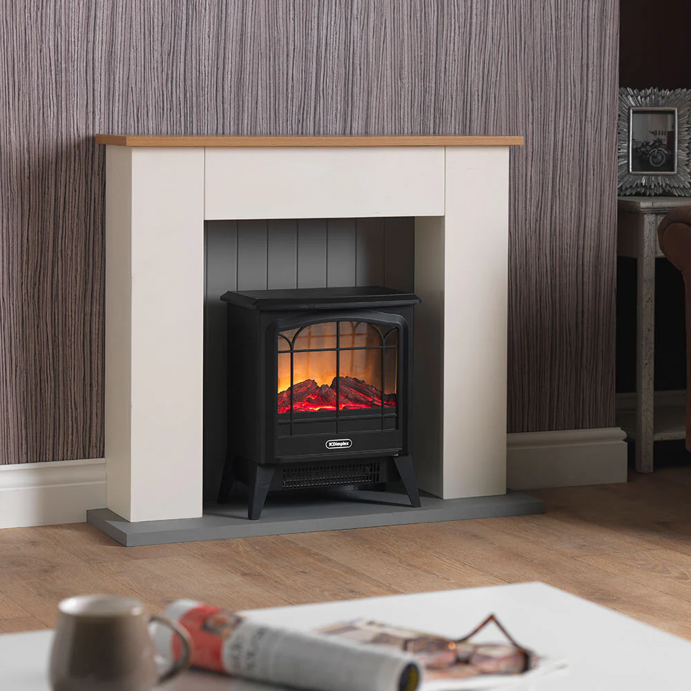 Dimplex MCFSTV12 1.2kW Optiflame LED Electric/Portable Microstove Fire Heater BK - Image 5