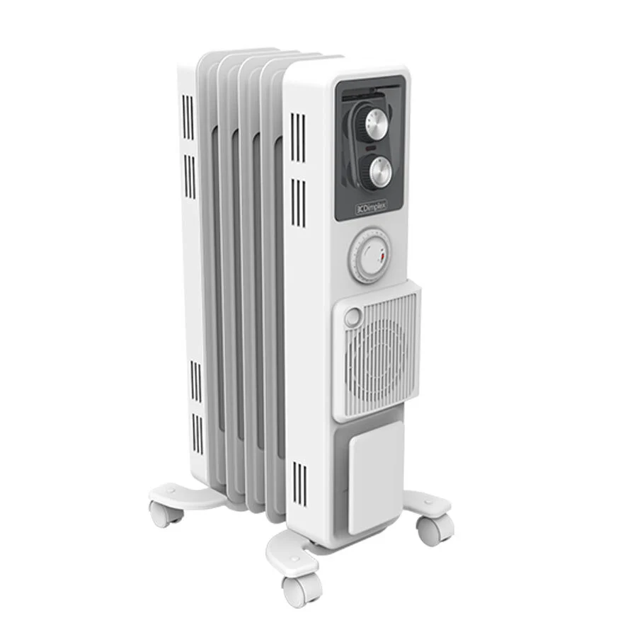 Dimplex Portable 1500W/63.5cm Warm Oil Column Heater with Timer & Turbo Fan White - Image 2