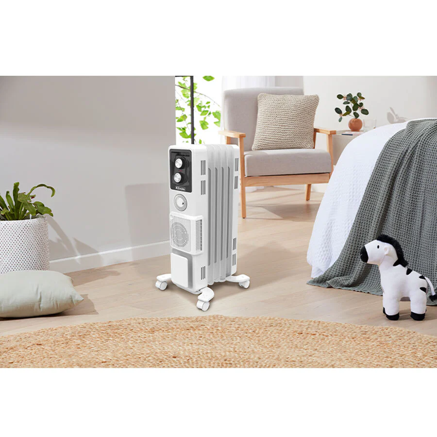 Dimplex Portable 1500W/63.5cm Warm Oil Column Heater with Timer & Turbo Fan White - Image 3