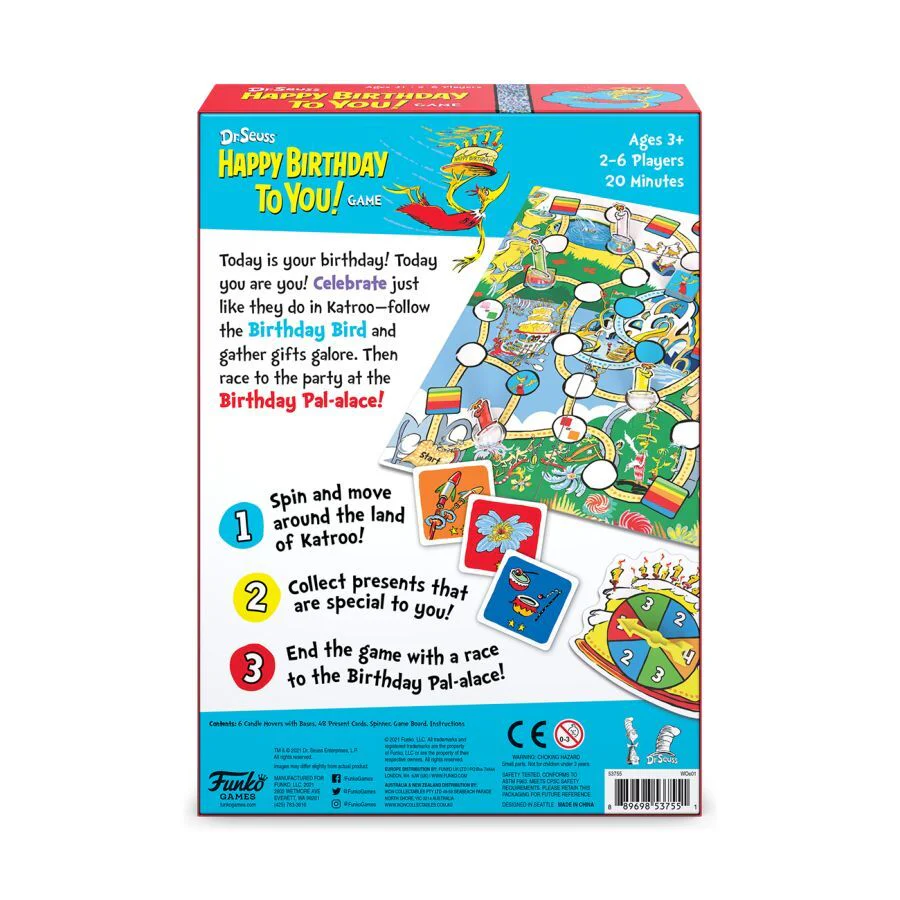 Dr Seuss Happy Birthday to You Kids/Children Interactive Tabletop Game 3y+ - Image 3