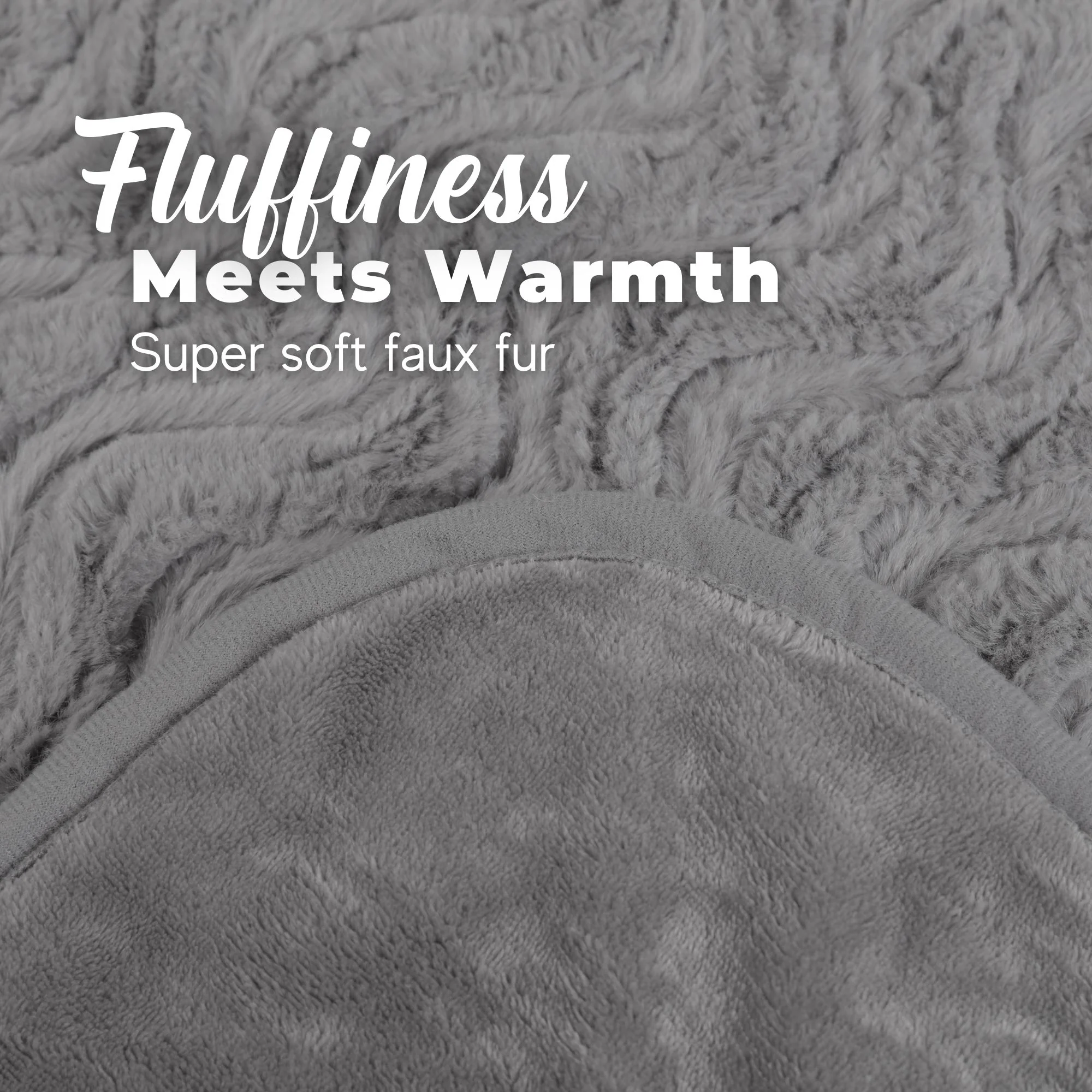 Dreamaker 500gsm Faux Fur Electric Heated Throw Blanket [120x160cm] (Silver) - Image 4