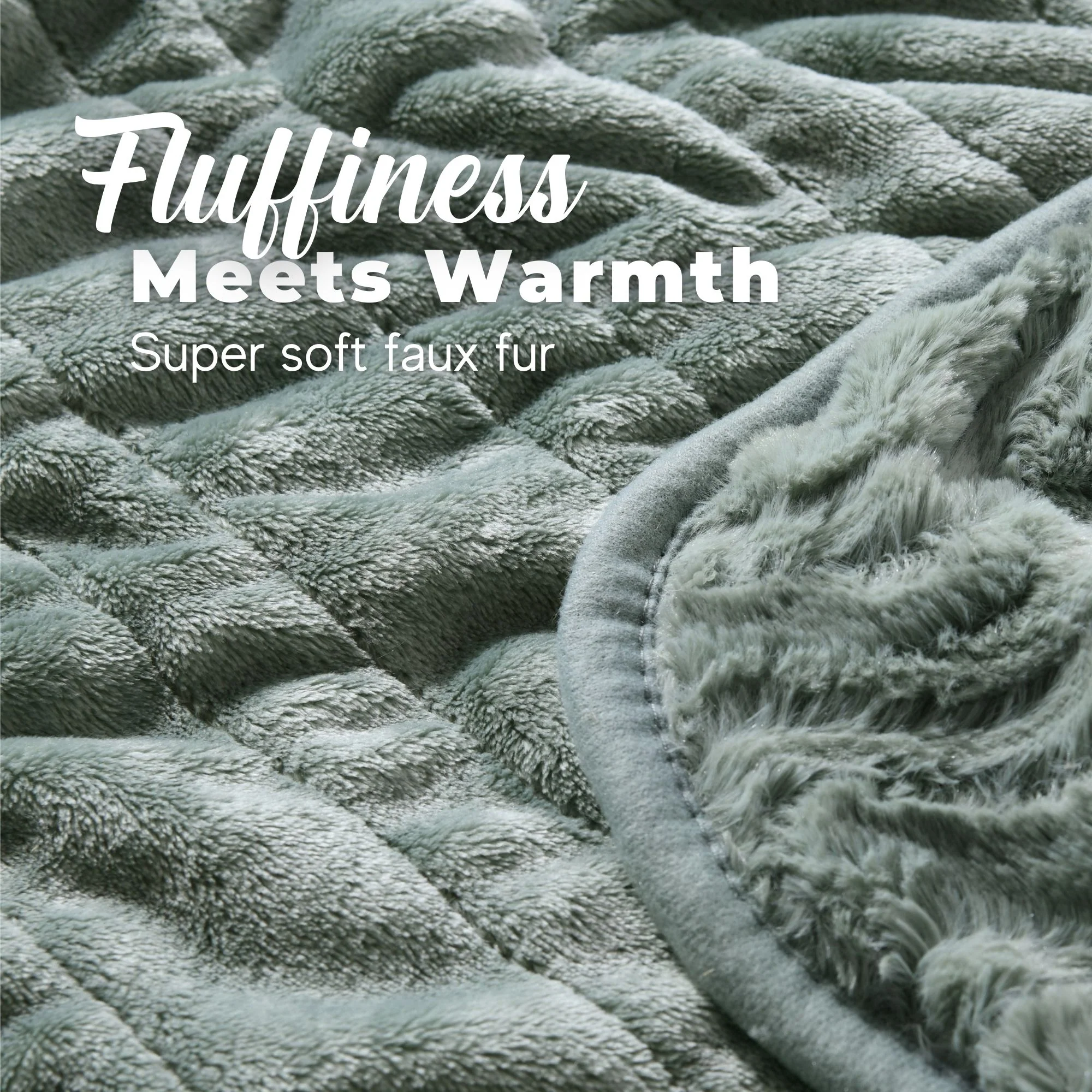 Dreamaker 500gsm Faux Fur Electric Heated Throw Blanket [180x200cm] (Leaf) - Image 4