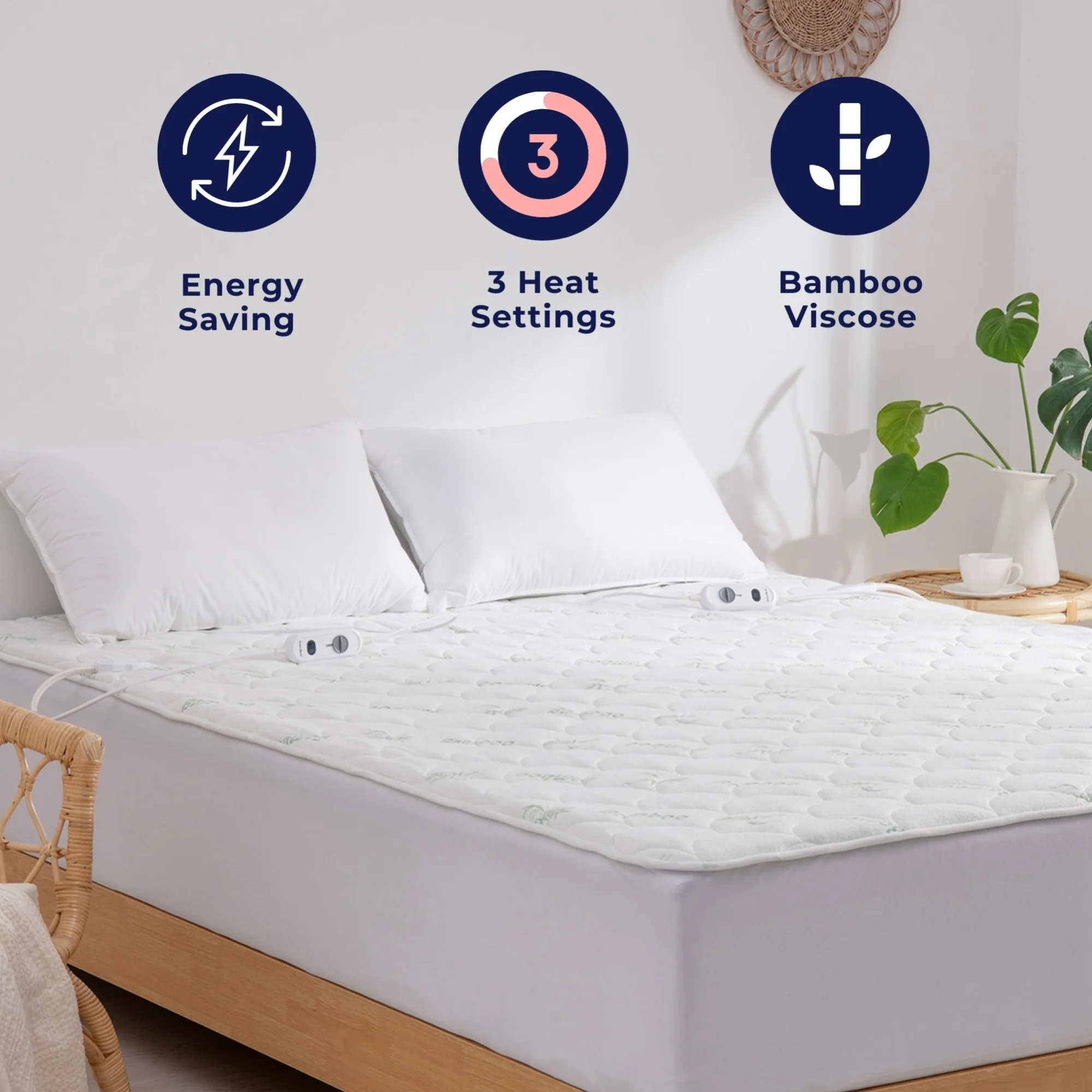 Dreamaker Bamboo Quilted Electric Blanket [King] - Image 3