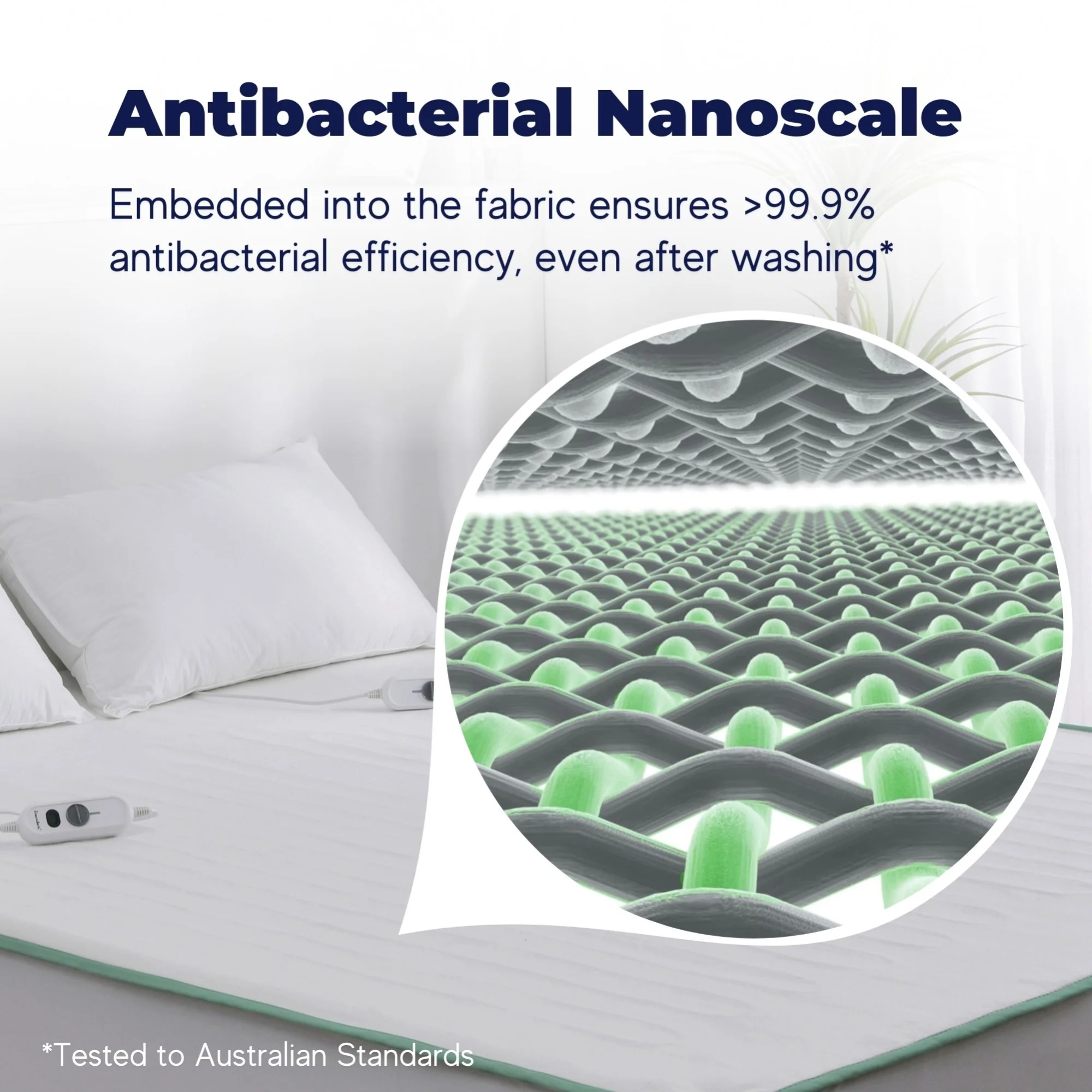 Dreamaker Classic Allergy Sensitive Antimicrobial Electric Blanket [Double] - Image 5