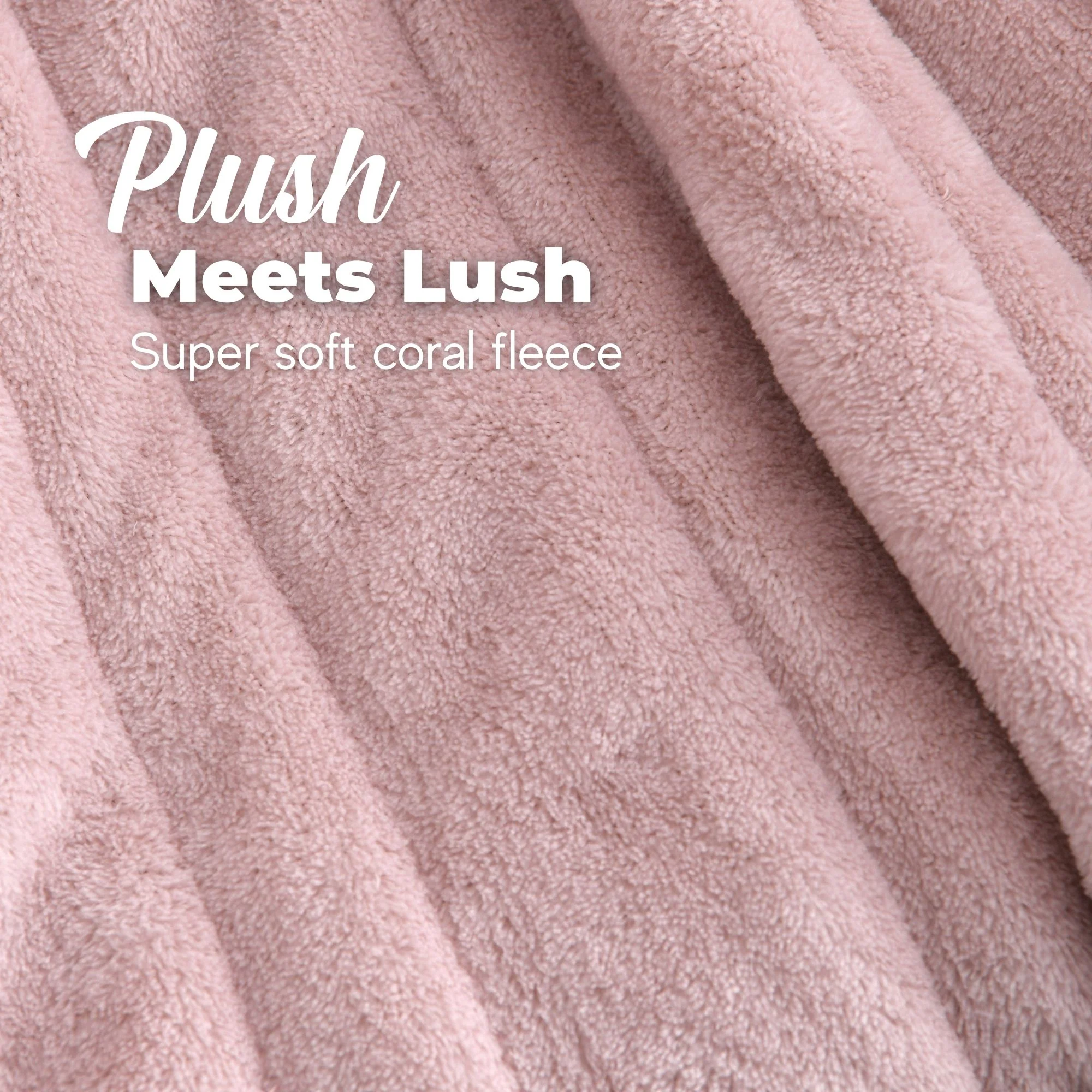 Dreamaker Coral Fleece Electric Heated Throw Blanket [130x160cm] (Blush Pink) - Image 4