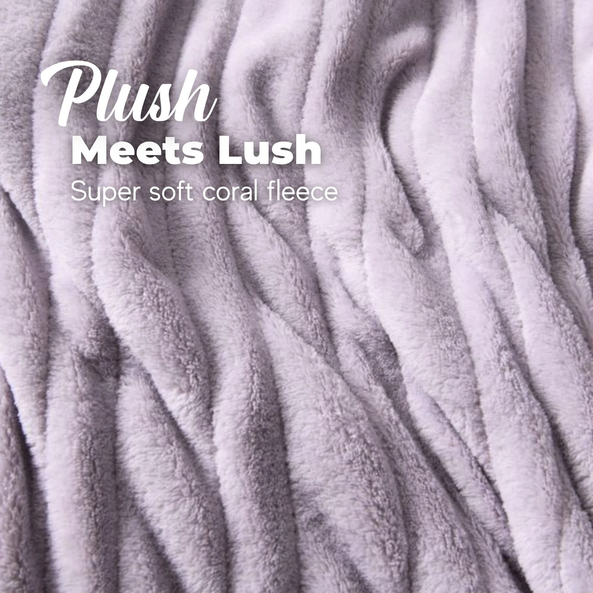 Dreamaker Coral Fleece Electric Heated Throw Blanket [130x160cm] (Lavender) - Image 4