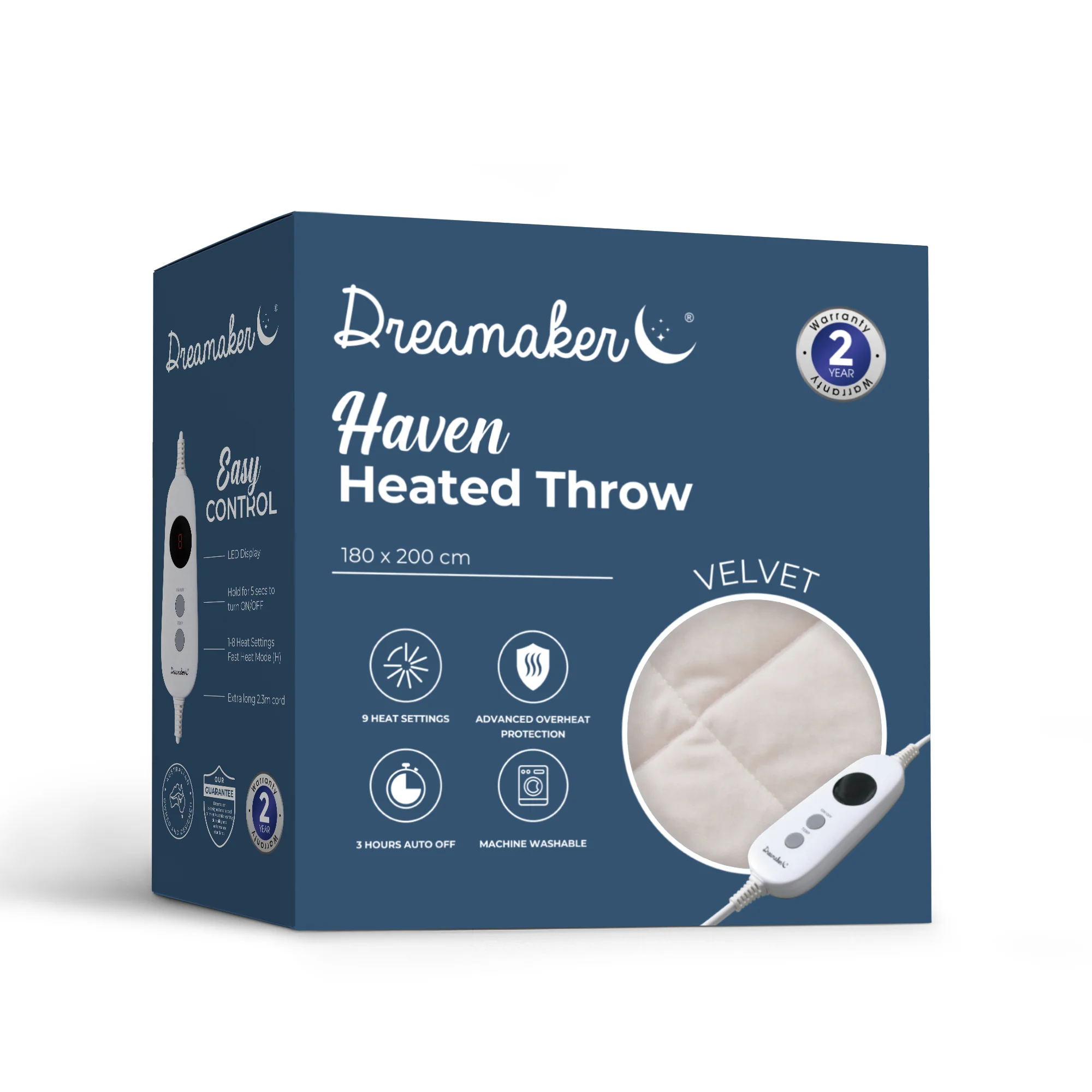 Dreamaker Haven Velvet Heated Throw [180x200cm] (Stone) - Image 8