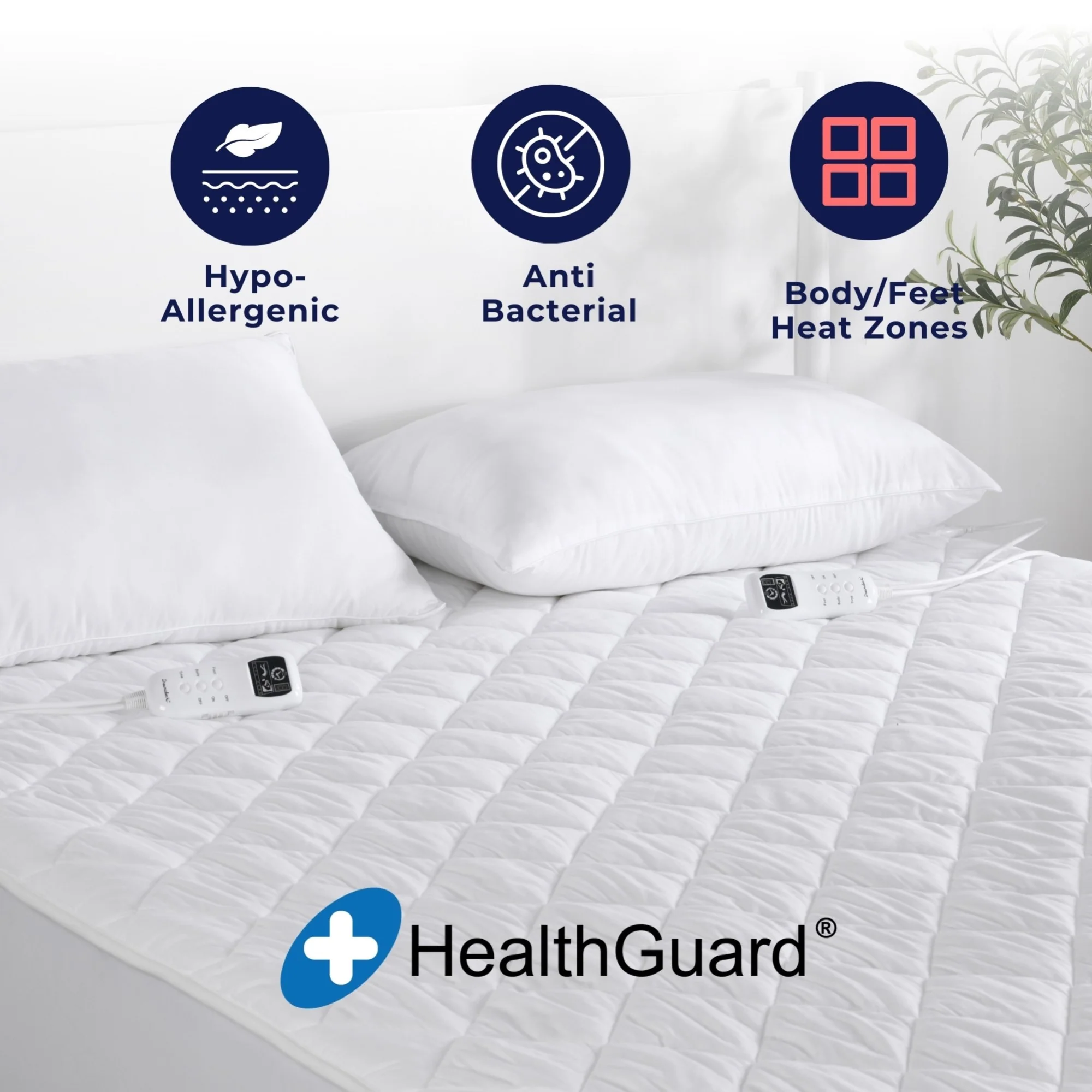 Dreamaker HealthGuard Anti-Allergy Cotton Quilted Multizone Electric Blanket [King] - Image 3