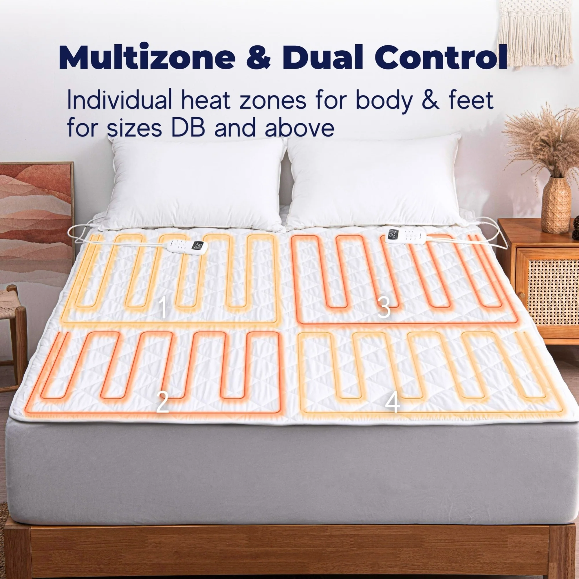 Dreamaker HealthGuard Anti-Allergy Cotton Quilted Multizone Electric Blanket [King] - Image 5