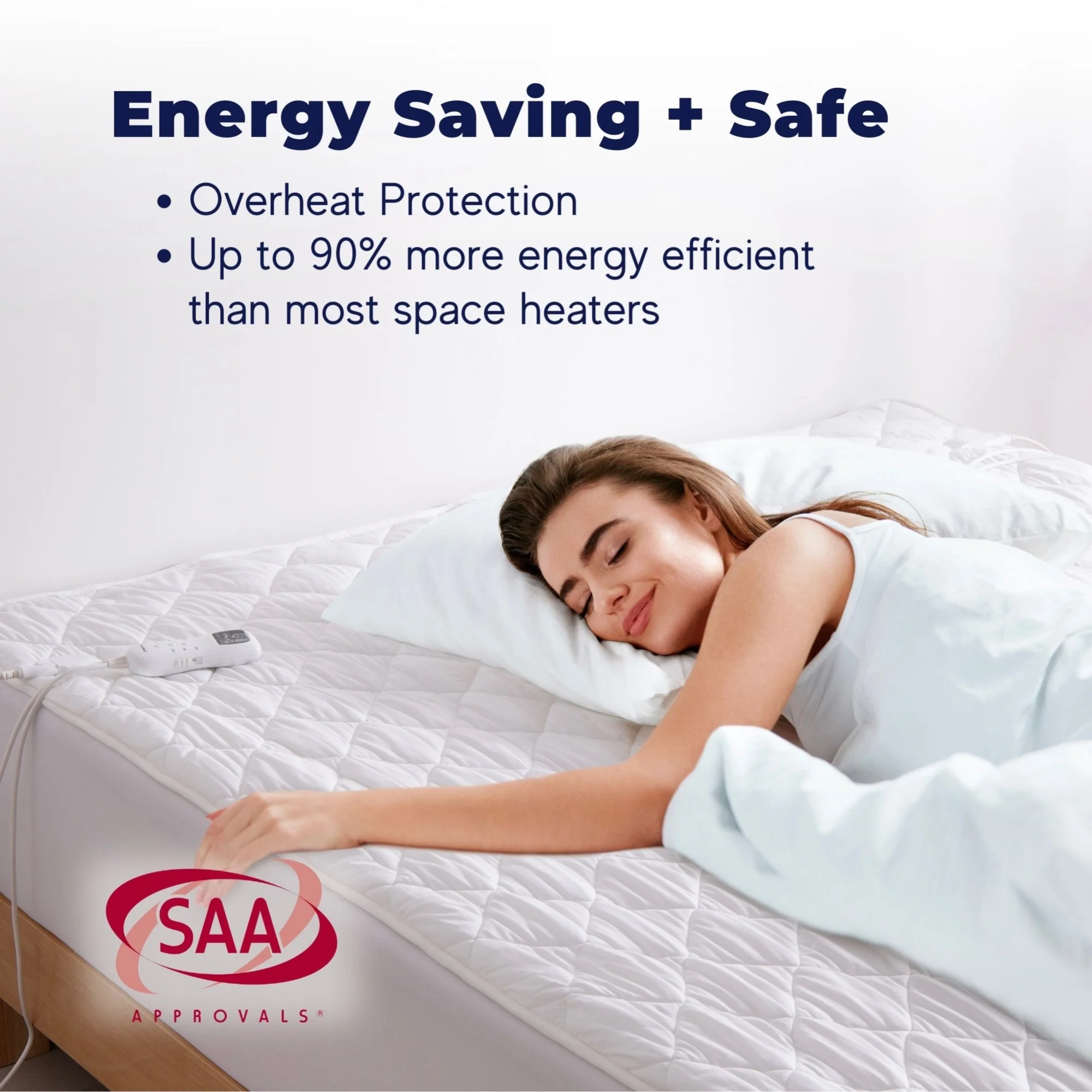 Dreamaker HealthGuard Anti-Allergy Cotton Quilted Multizone Electric Blanket [Queen] - Image 6