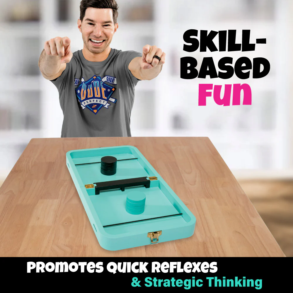 Dude Perfect Sling Puck and Checkers Table Game Set - Image 6