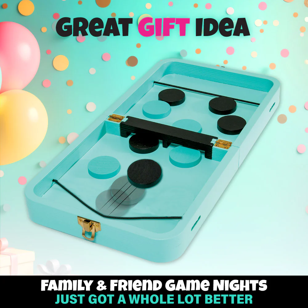 Dude Perfect Sling Puck and Checkers Table Game Set - Image 8