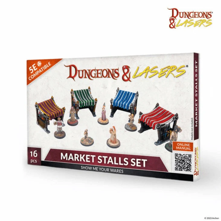 Dungeons & Dragons Dungeons & Lasers: Expansion Bits Market Stalls Set - Image 2
