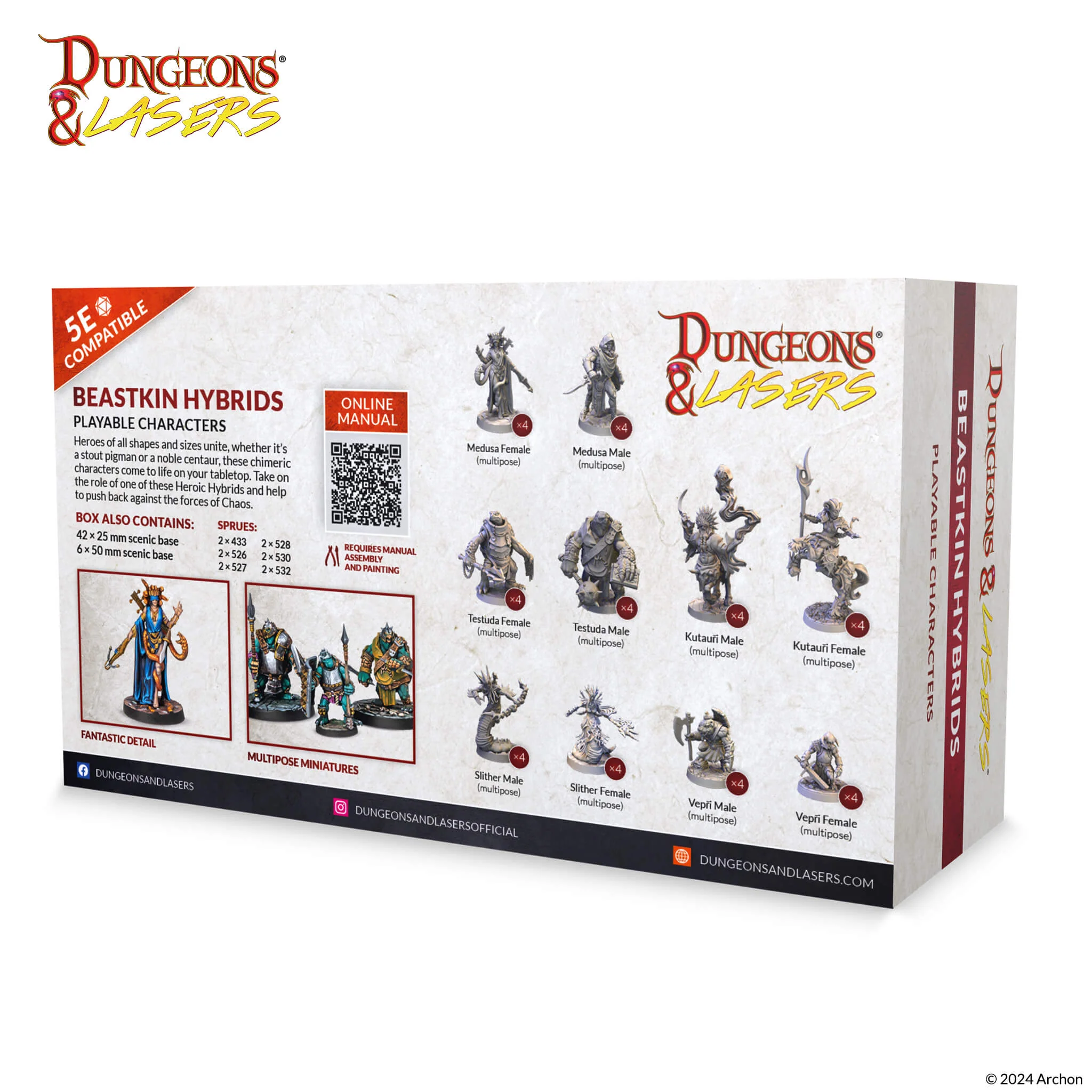 Dungeons & Dragons Dungeons & Lasers: Miniatures Beastkin Hybrids: Playable Characters - Image 3