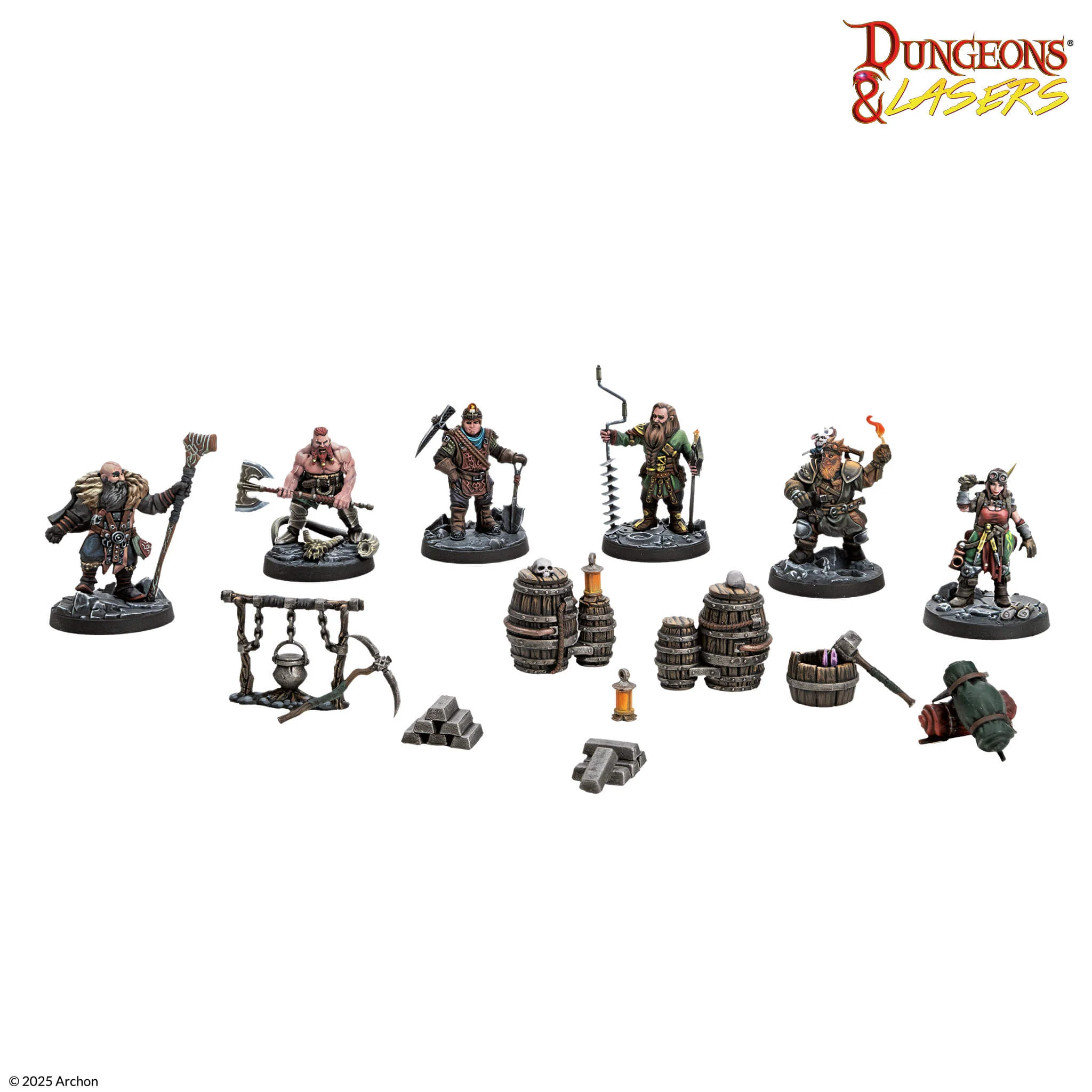 Dungeons & Dragons Dungeons & Lasers: Miniatures Dwarven Miners - Image 3