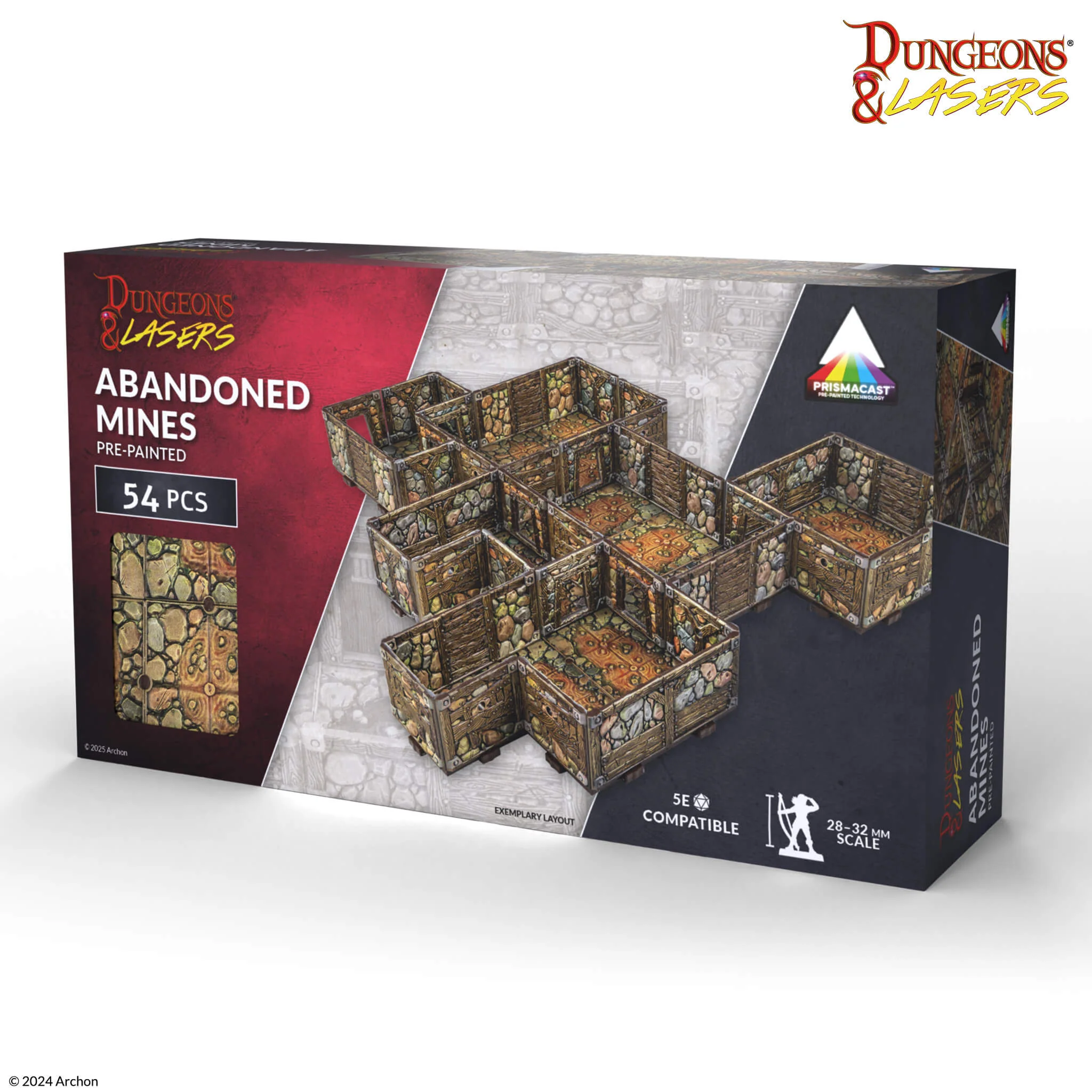 Dungeons & Dragons Dungeons & Lasers: PrismaCast Pre-Painted Terrain Abandoned Mines: Pre-Painted - Image 2