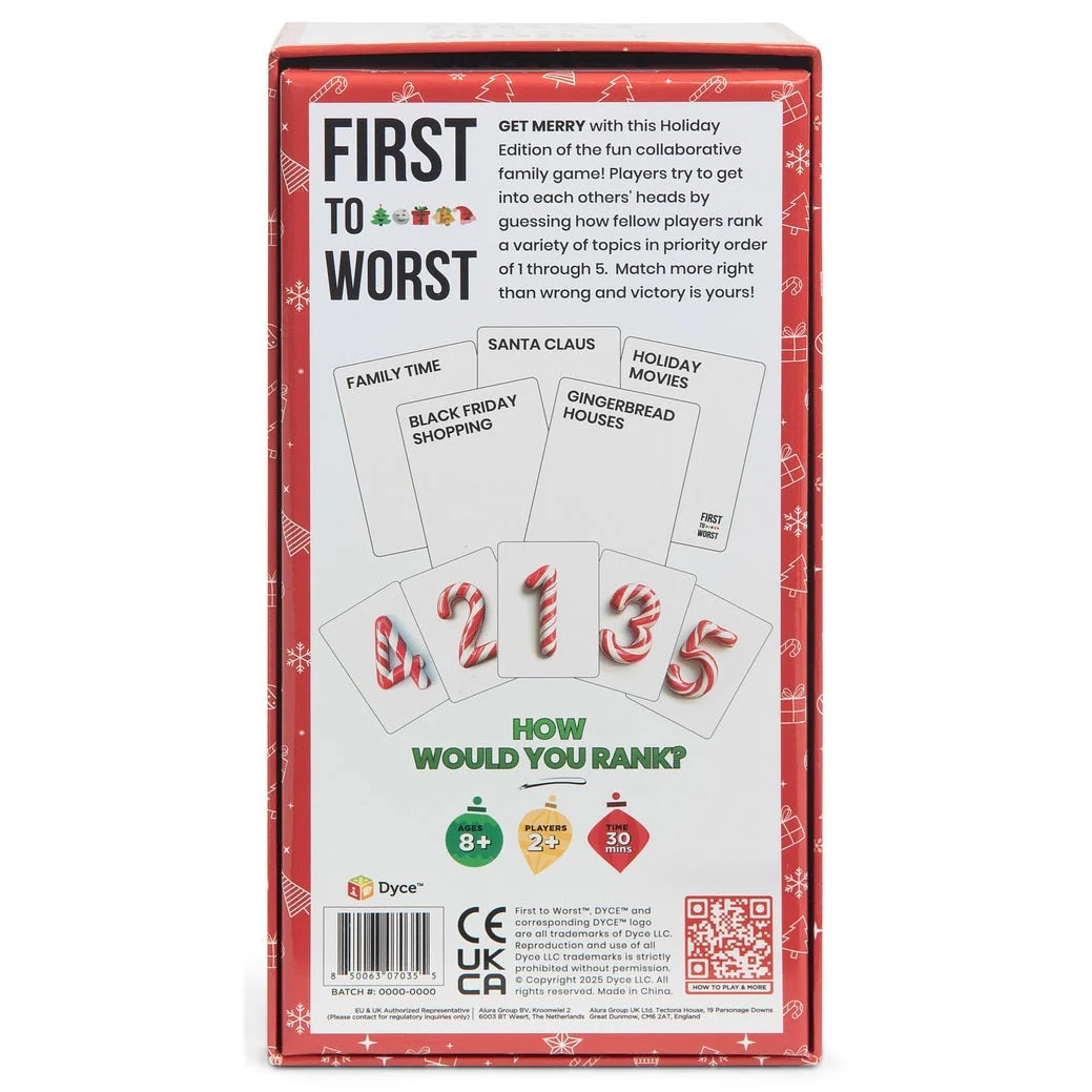 Dyce Games First to Worst - Holiday Edition Game - Image 2