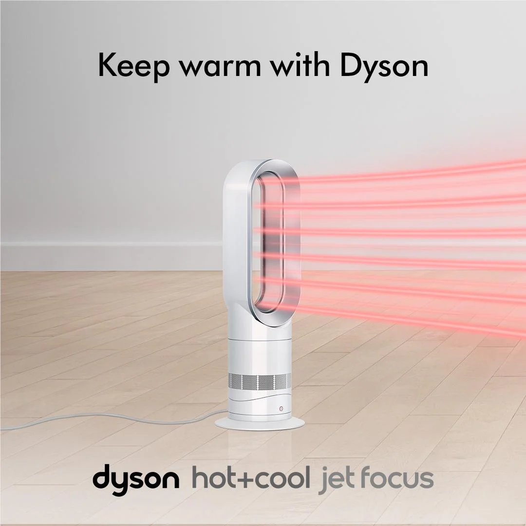 Dyson AM09 Hot+Cool Fan Heater (White/Silver) - Image 4
