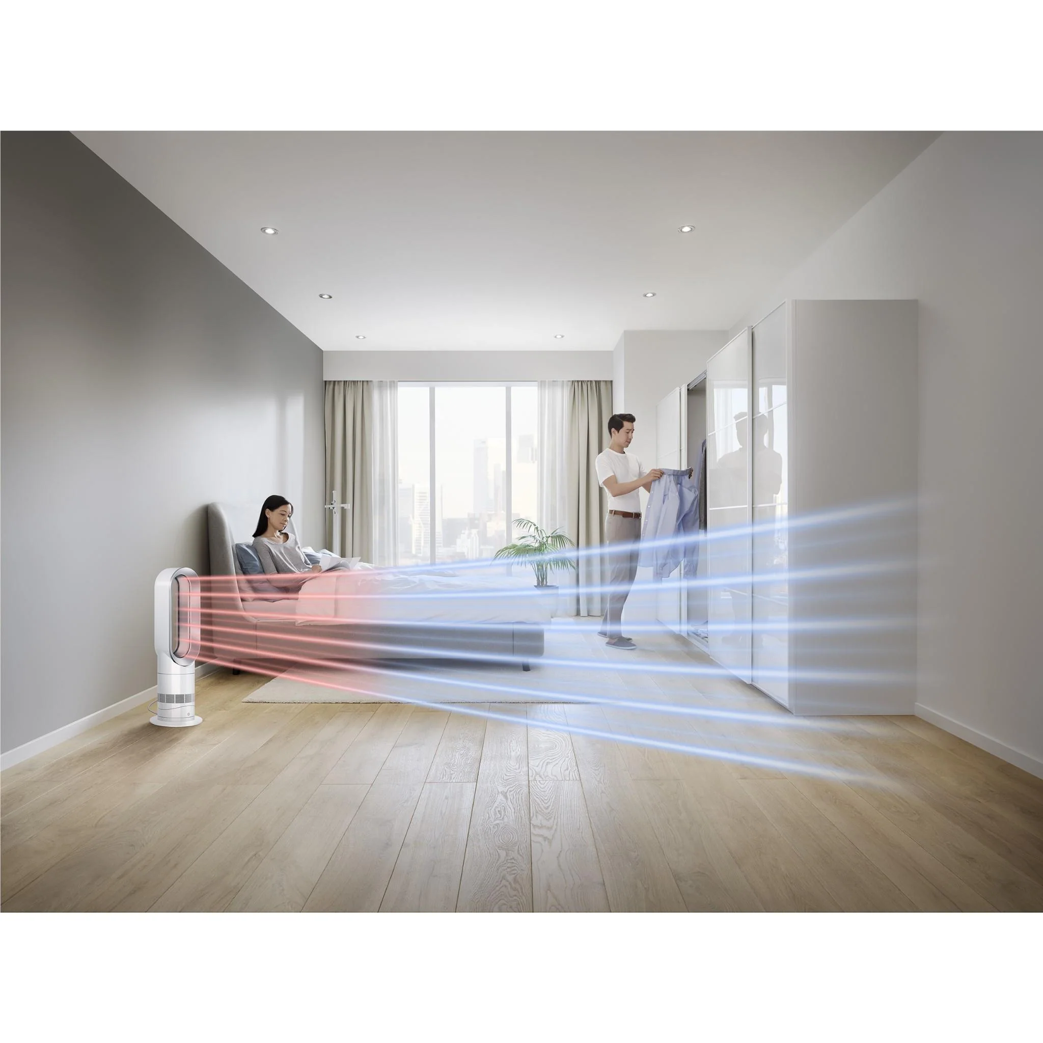 Dyson AM09 Hot+Cool Fan Heater (White/Silver) - Image 7
