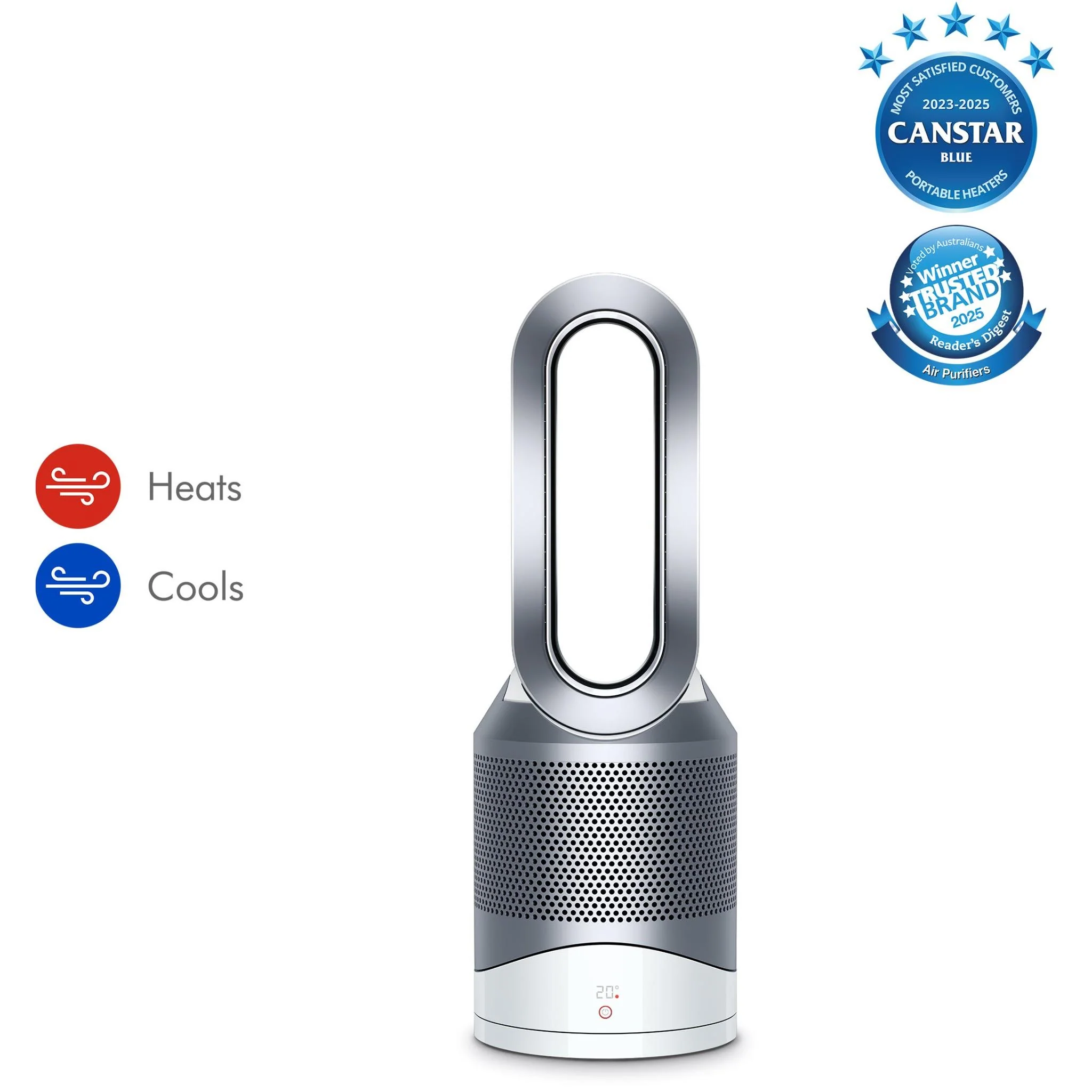 Dyson HP00 Pure Hot+Cool Purifying Fan Heater (White/Silver) [2021] - Image 13