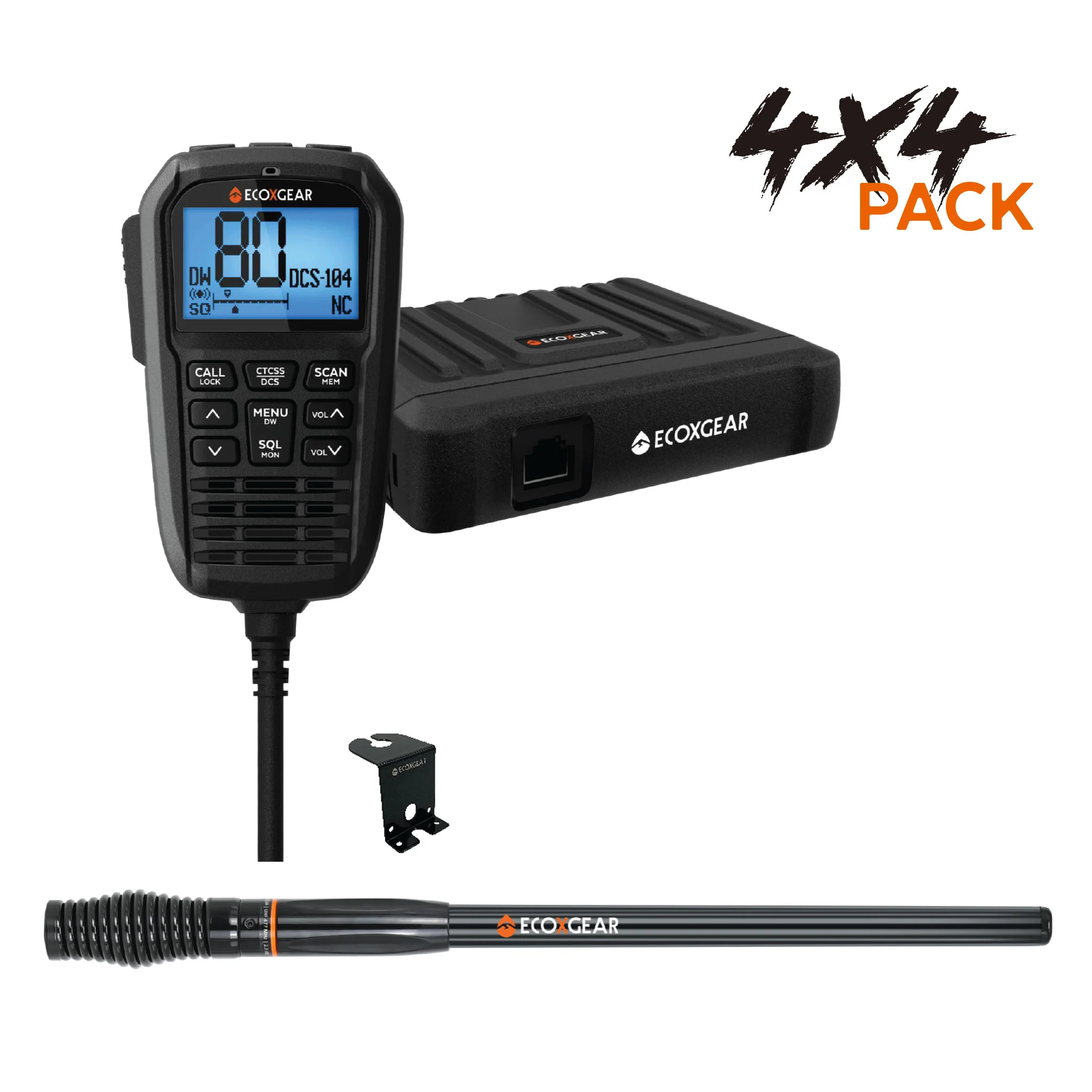EcoXgear EXG3000-4WDPK 5W Compact UHF CB Radio with Multi-Colour LCD & Mic (4X4 Pack) - Image 9