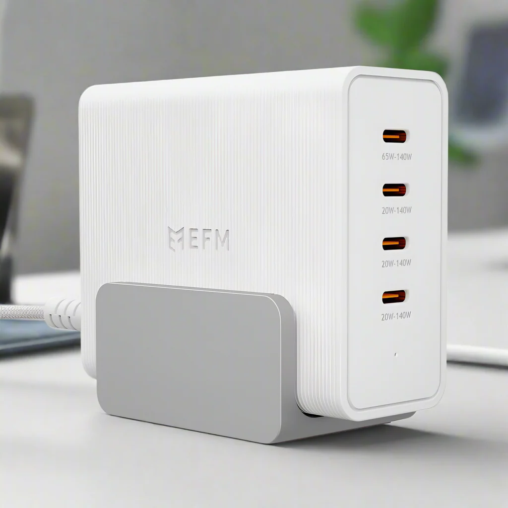 EFM 140W Desktop Power Station with GaN, PD3.1 and PPS (White) - Image 2